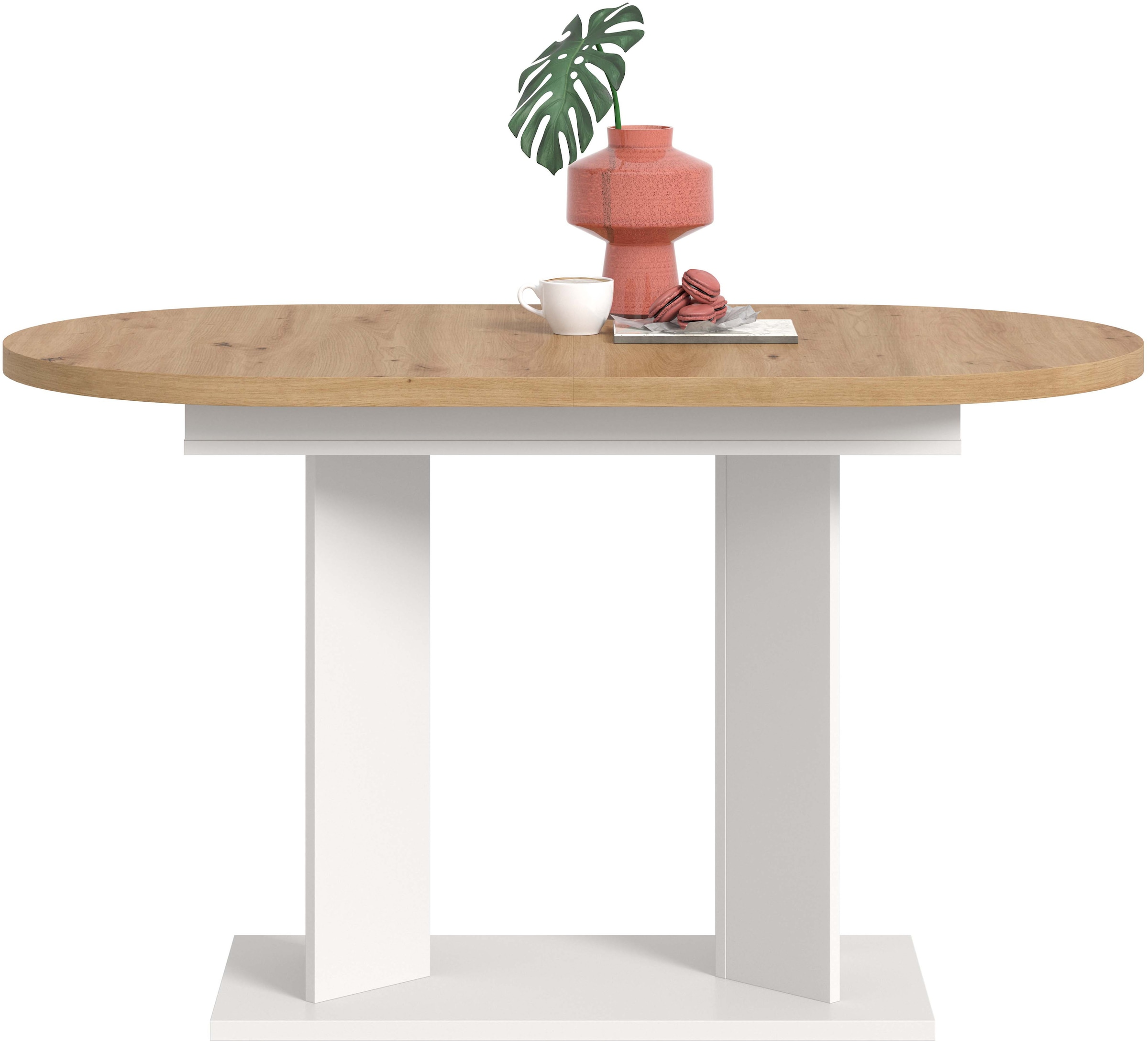 Home affaire Esstisch »GERO, 130-170 cm, ausziehbar, Säulengestell« in verschiedenen Ausführungen erhältlich, 1 Stk. tlg. Tisch, Esstisch, Esszimmer, Esszimmertisch, Küchetisch, Bartisch