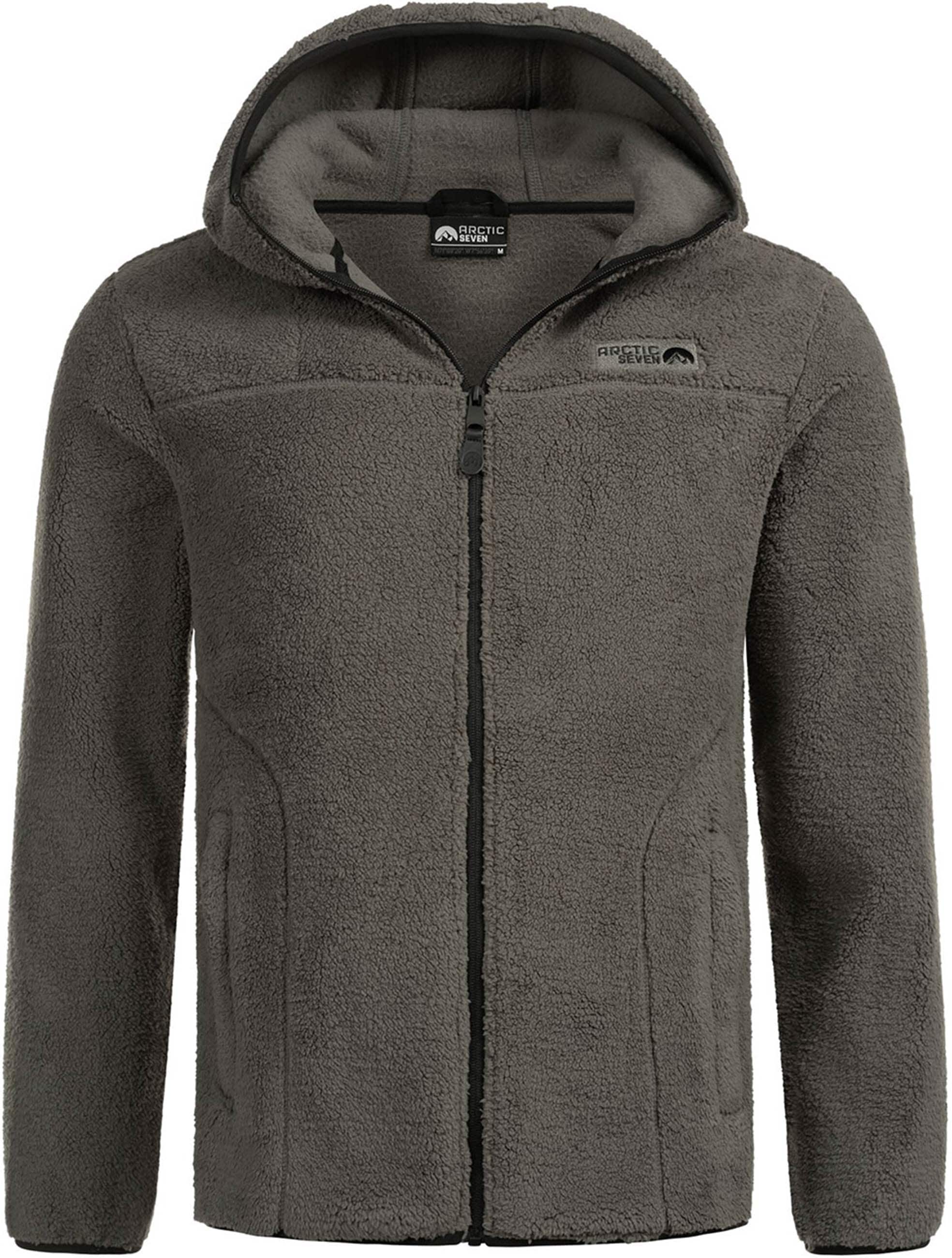 Arctic Seven Fleecejacke »Arctic Seven Herren Sherpa Fleecejacke mit Kapuze AS413«