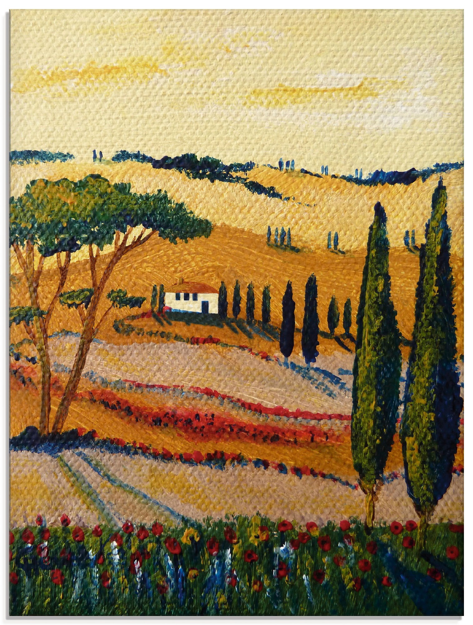 Artland Glasbild »Mein Traum von der Toskana«, Europa, (1 St.)