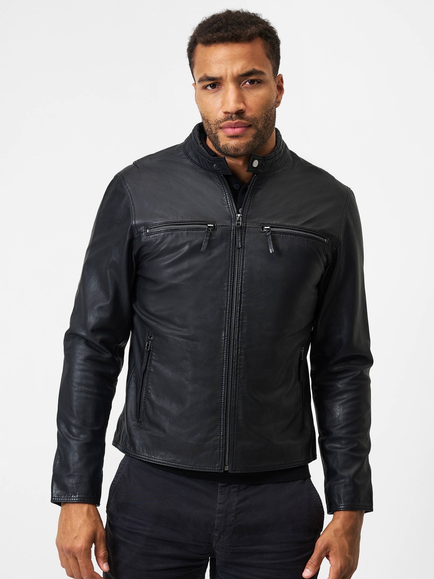 RICANO Lederjacke »Lederjacke Traveller« ohne Kapuze Handgefertigt aus echtem Leder