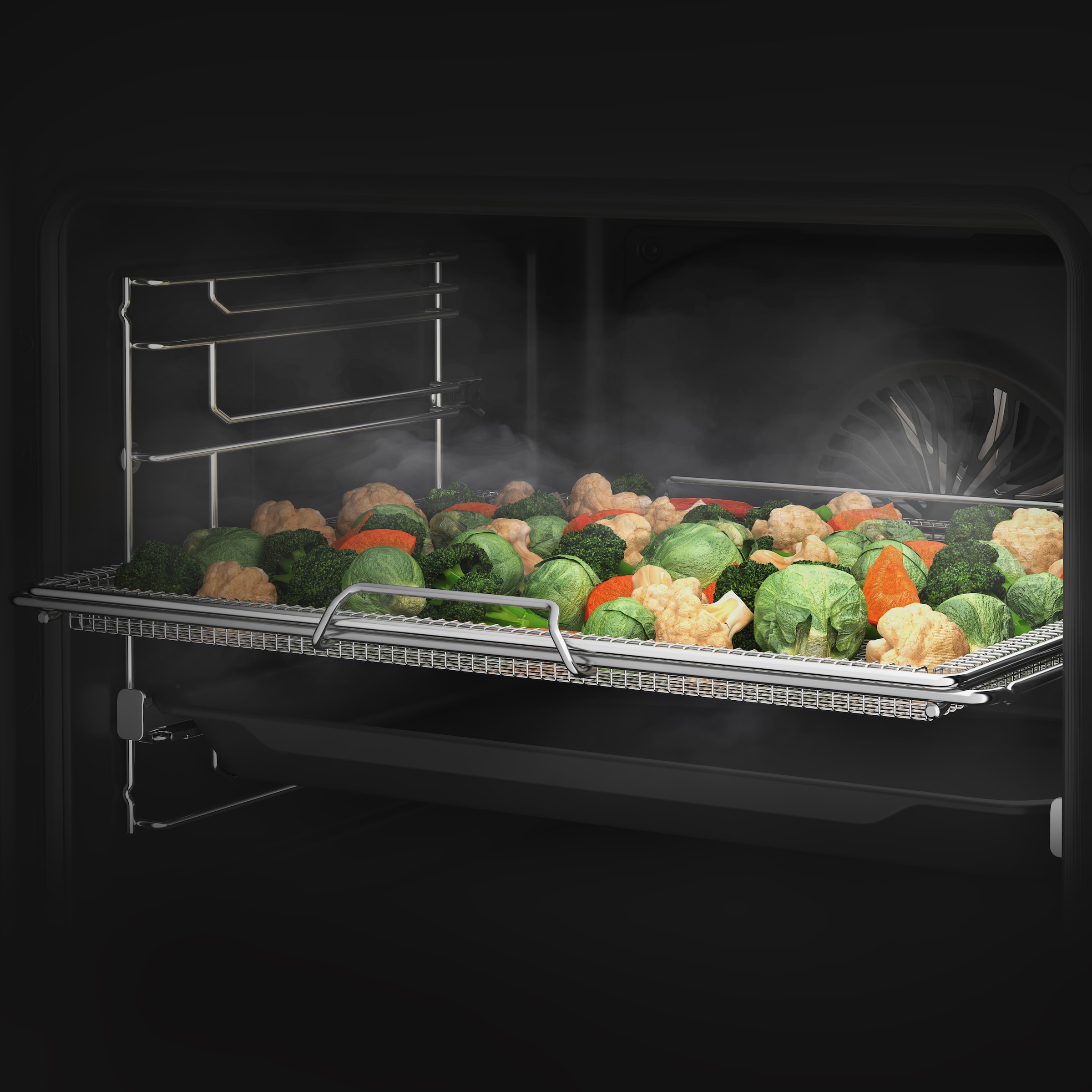 BEKO Einbaubackofen »BBIM17300X« mit 1-fach-Teleskopauszug mit Hydrolyse AirFry – Knusprige Gerichte einfach direkt im Backofen