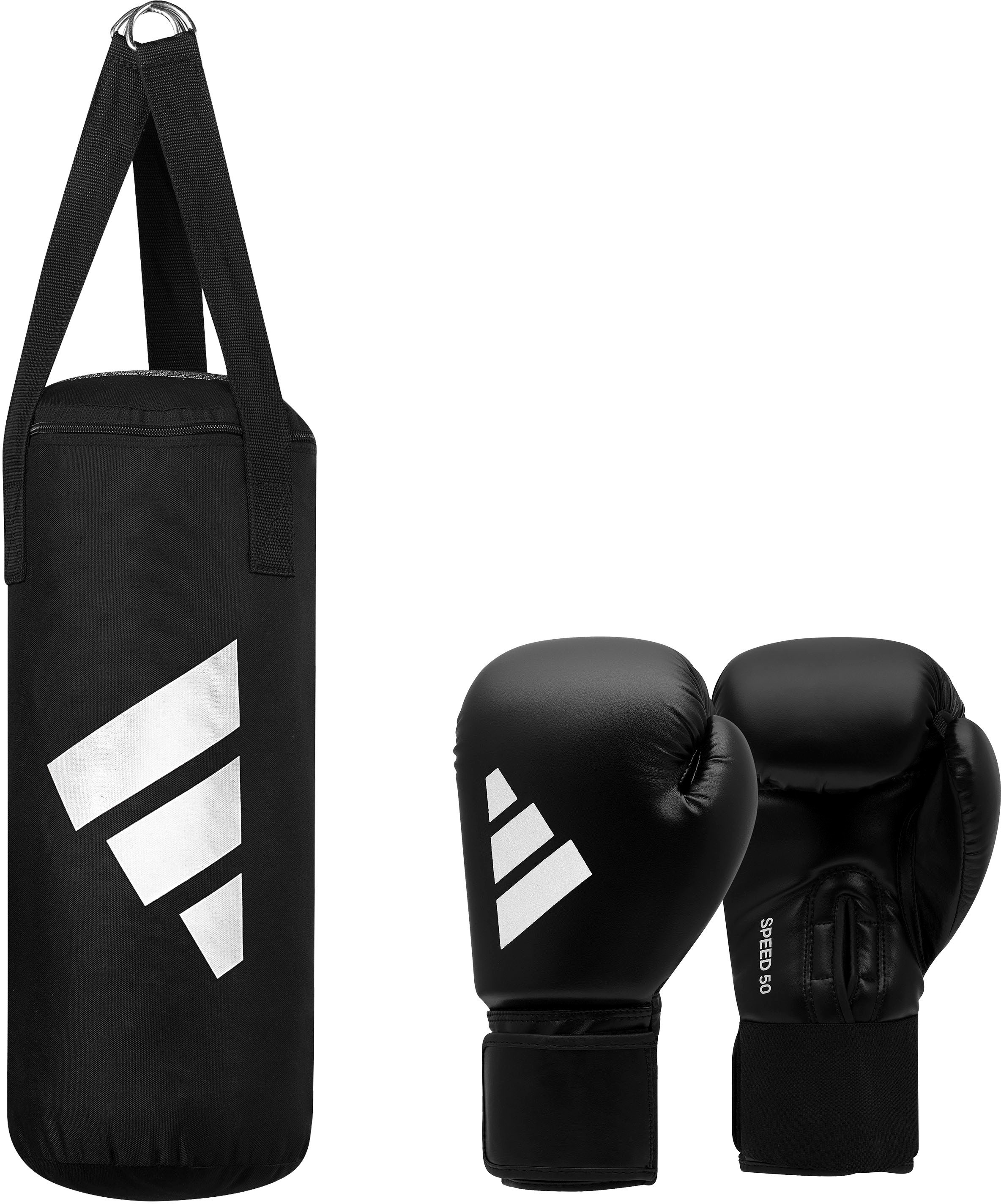 Adidas Performance Boxsack »Junior Boxing Set« in schwarz, Größe B/H/L: 19 cm x 43 cm