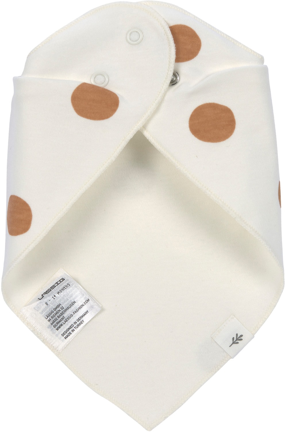 LÄSSIG Dreieckstuch »Interlock Bandana, milky/taupe«, (2 St.), für Babys; enthält Bio-Baumwolle