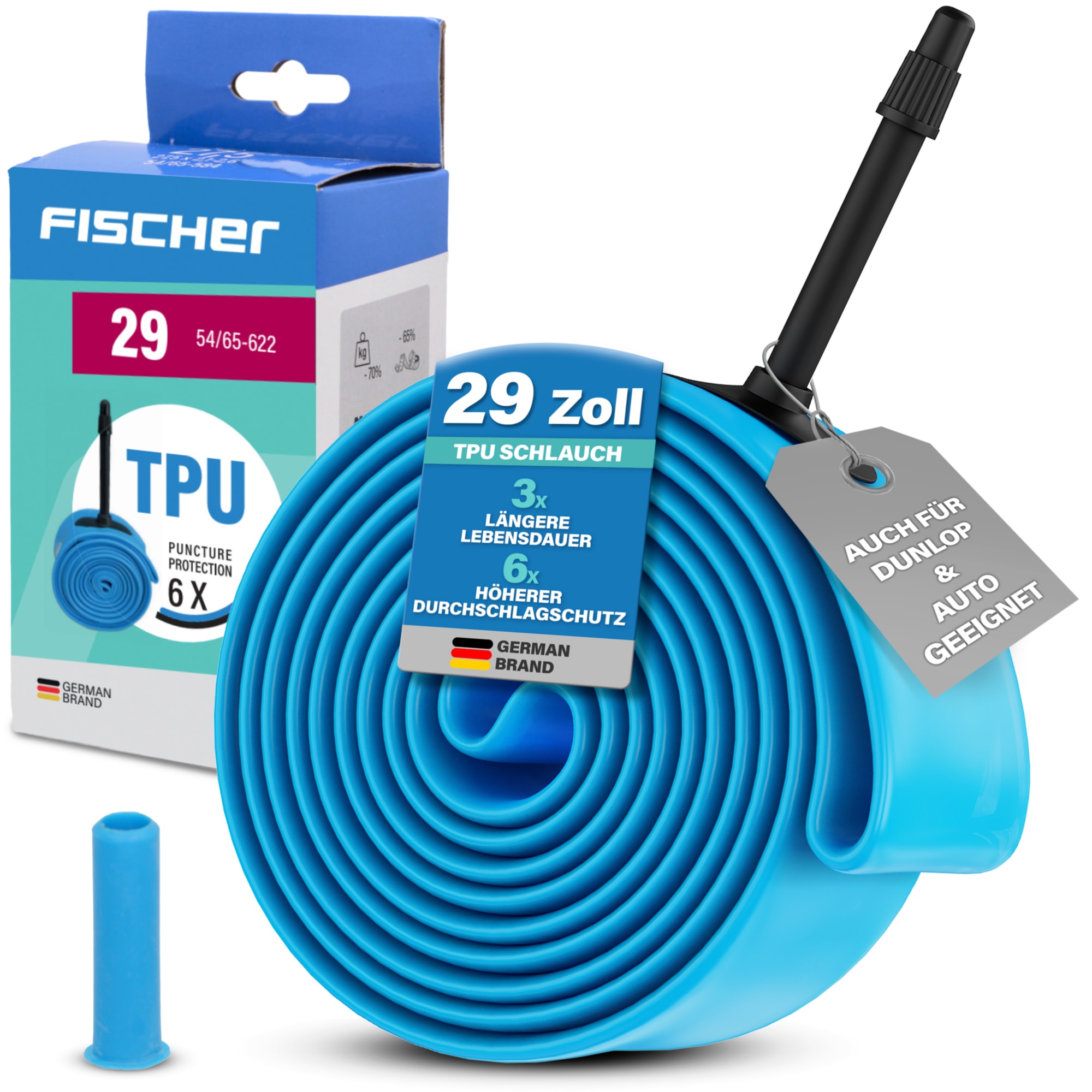 FISCHER Fahrrad Fahrradschlauch »TPU-Schlauch MTB 29" 54/65-622«