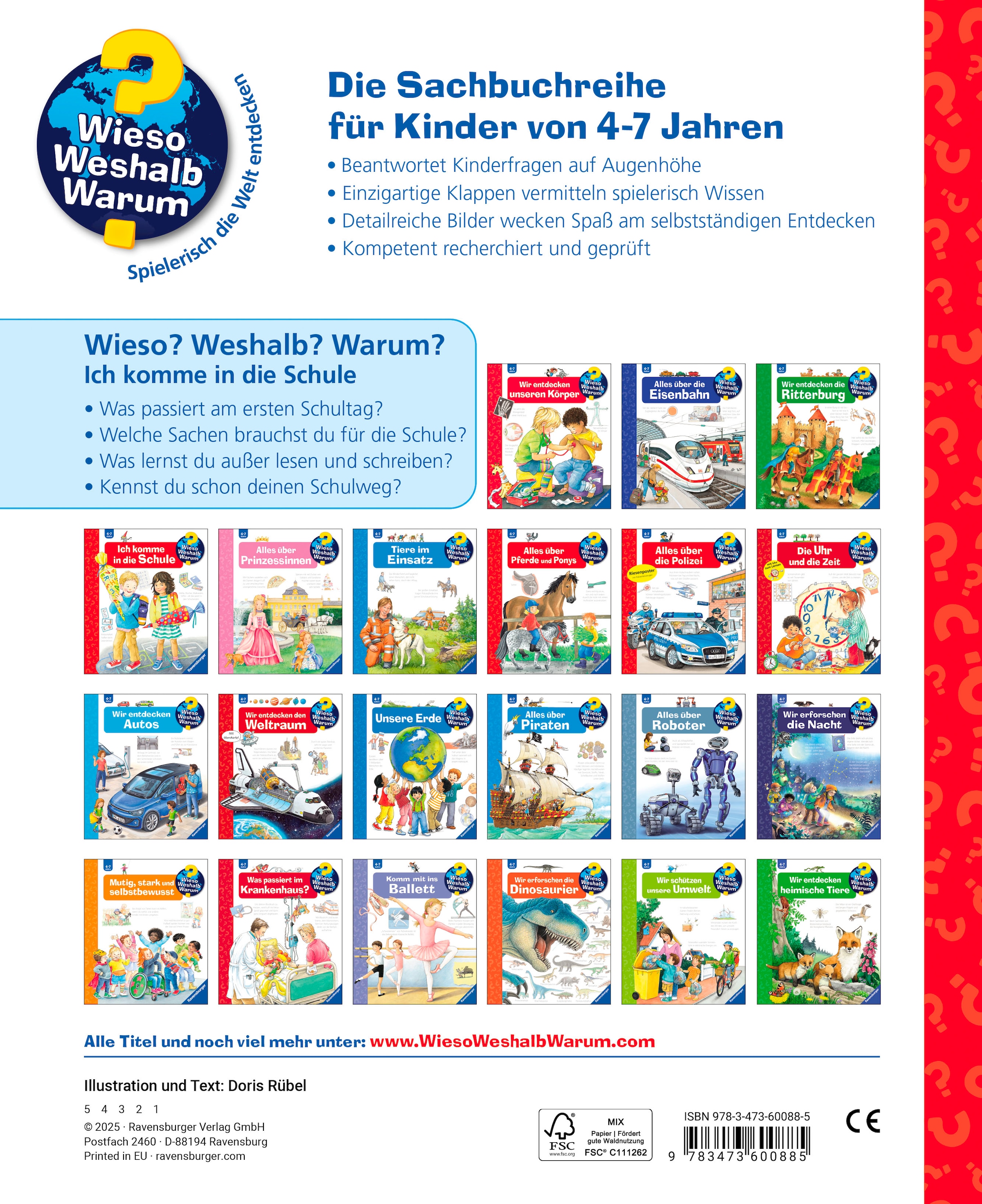 Ravensburger Buch »Wieso? Weshalb? Warum?, Band 14: Ich komme in die Schule«, Made in Europe