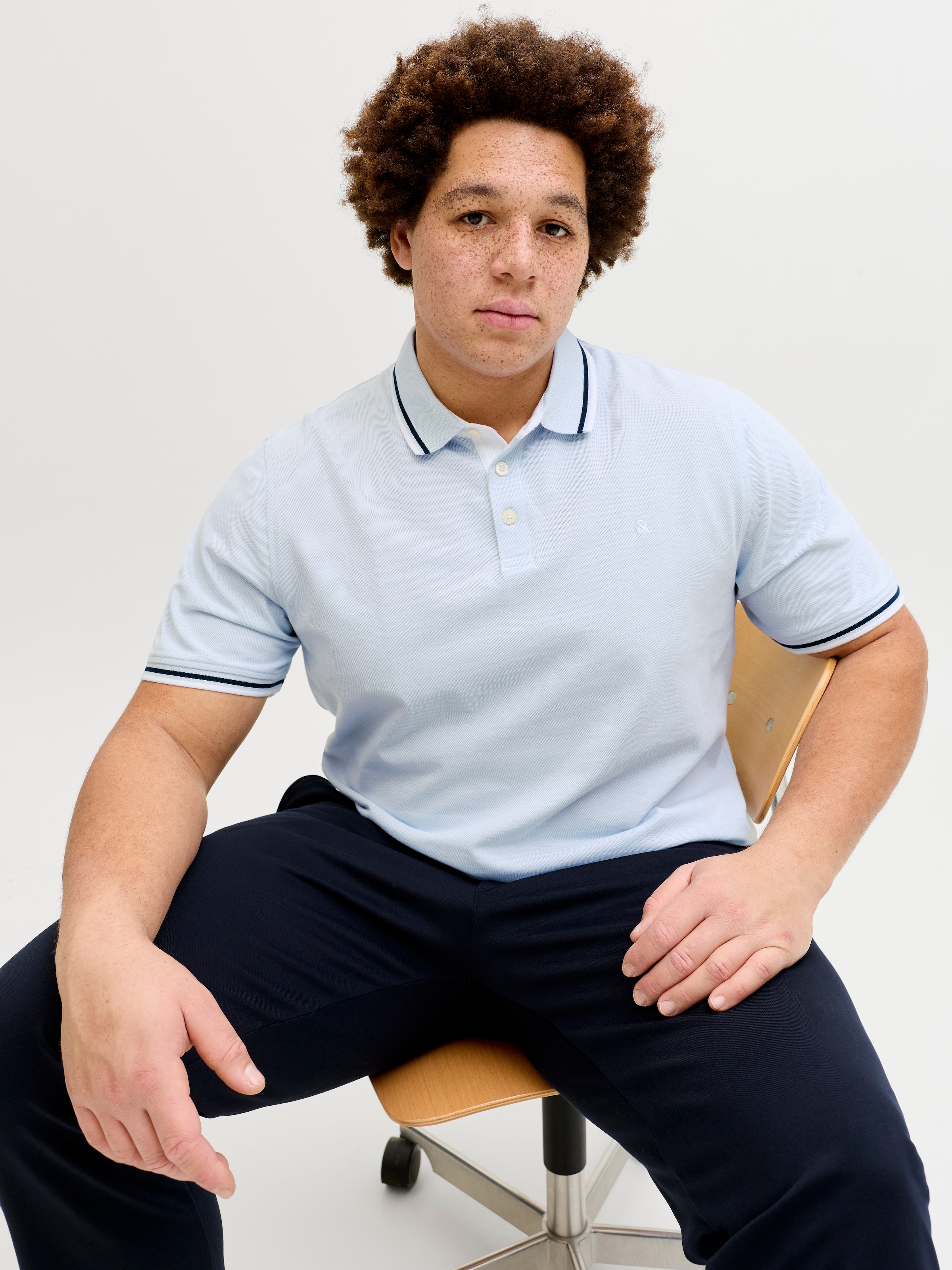 Jack & Jones PlusSize Poloshirt »JJEPAULOS POLO SS NOOS PLS« Baumwolle, regular fit