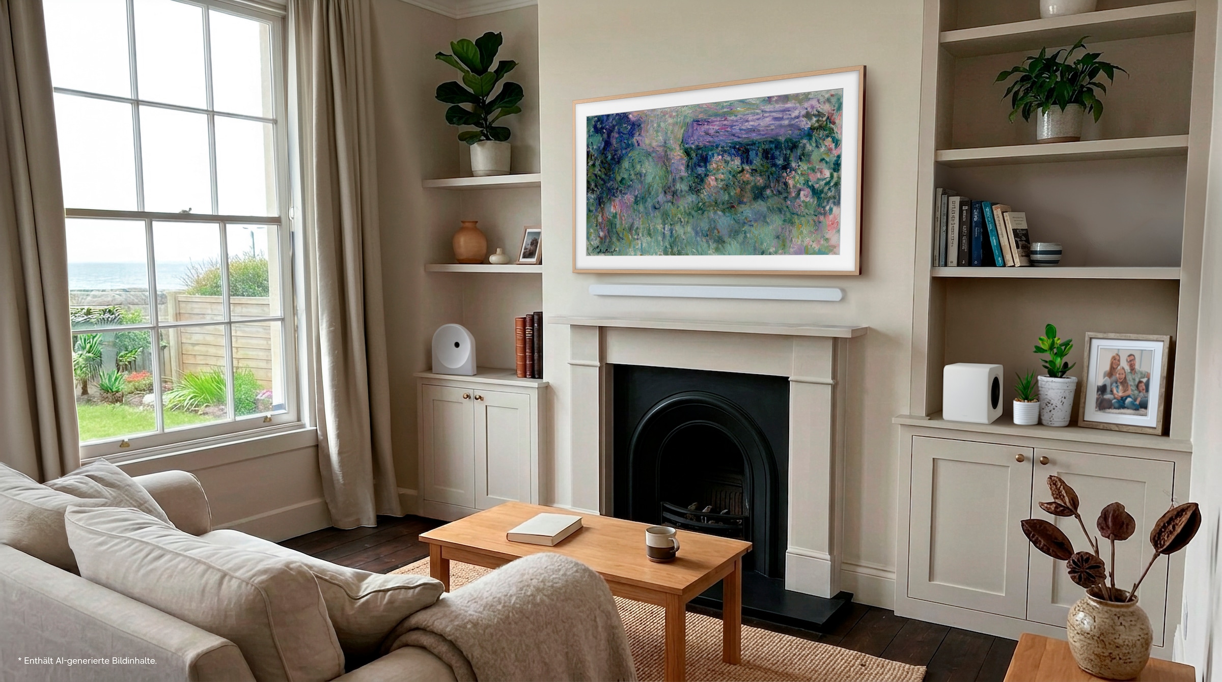 Samsung QLED-Fernseher »GQ55LS03HAU« 138 cm/55 ″ Smart-TV The Frame, Art Mode Kunstwerke, Antireflexion, Rahmen austauschbar