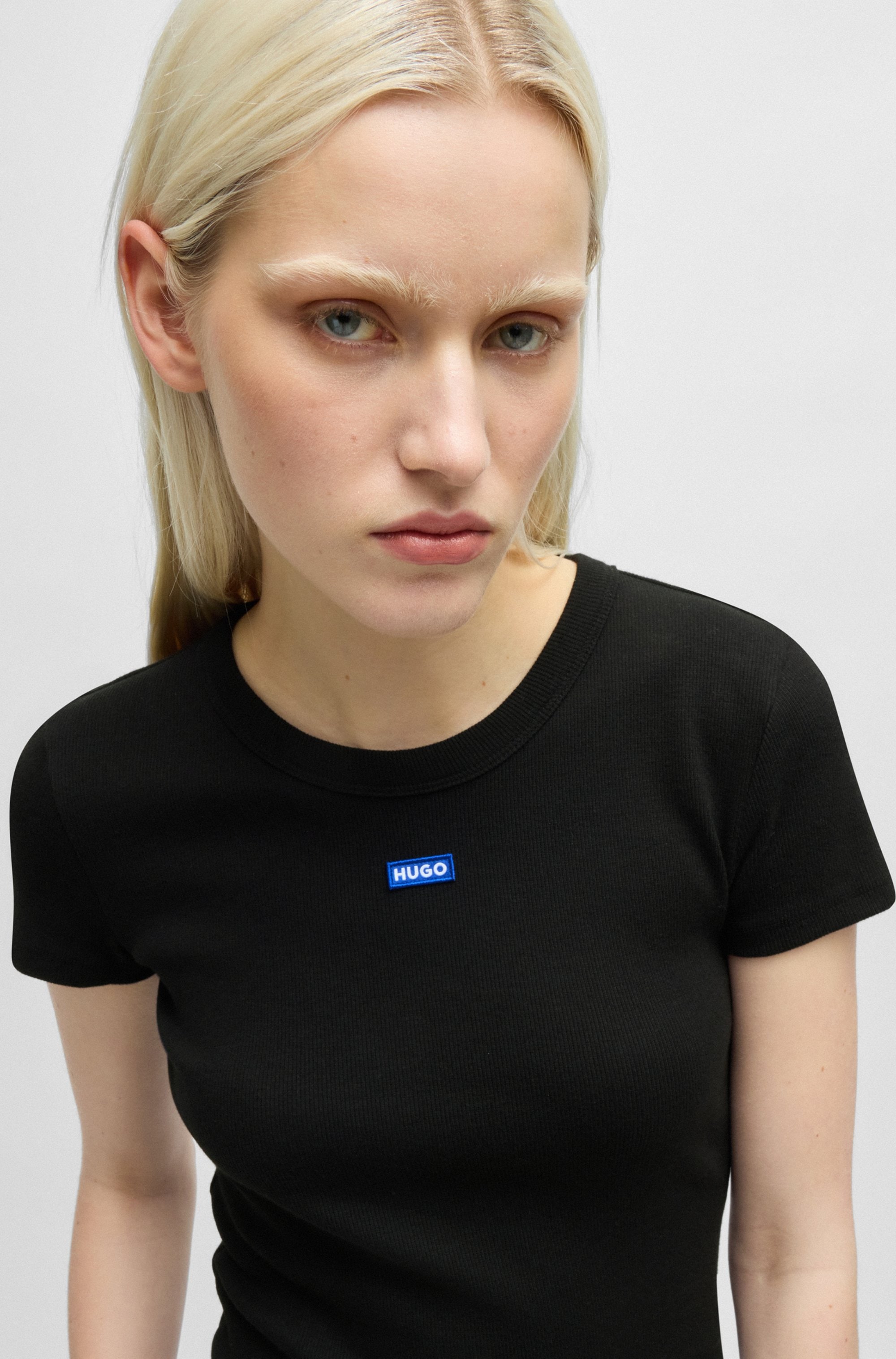 HUGO Blue T-Shirt »Easy Tee«, mit HUGO Aufnäher