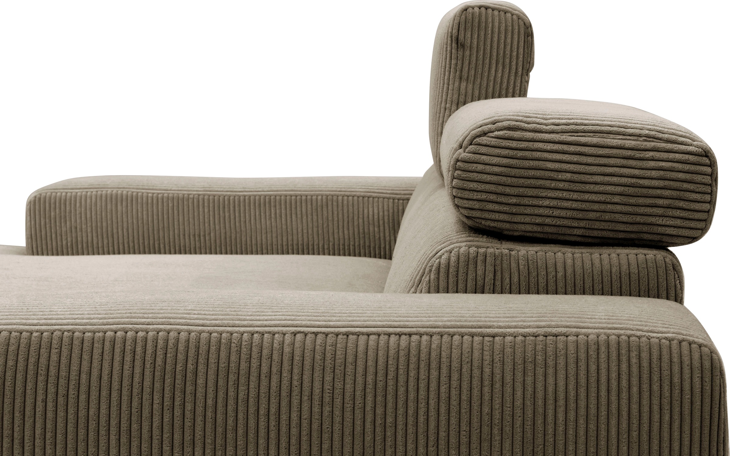 DOMO collection Ecksofa »Brandon kleine Ausführung B/T/H: 214/100/80 cm«, Mit Kopfteilverstellung, auch in Leder und Cord, L-Form