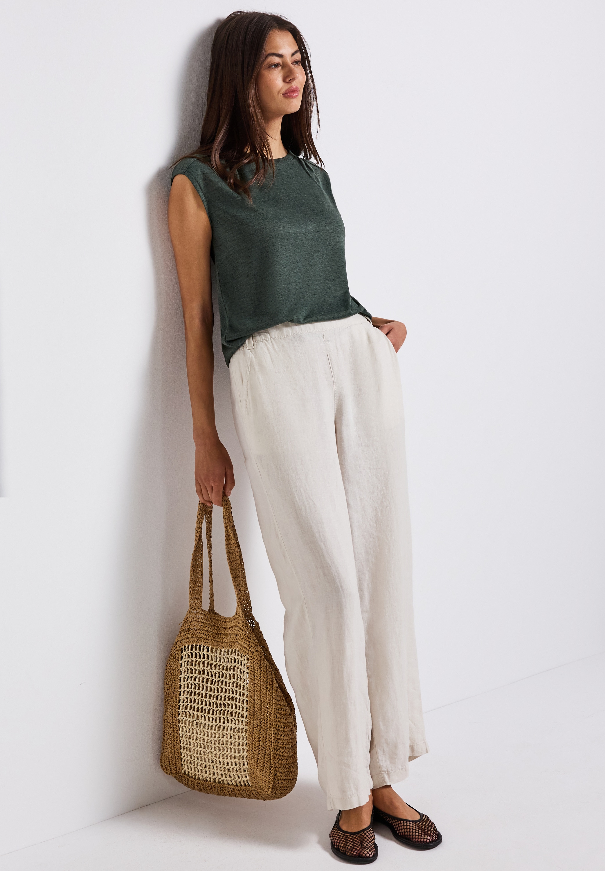 STREET ONE Shirttop »Style Lea«, mit elastischem Bund