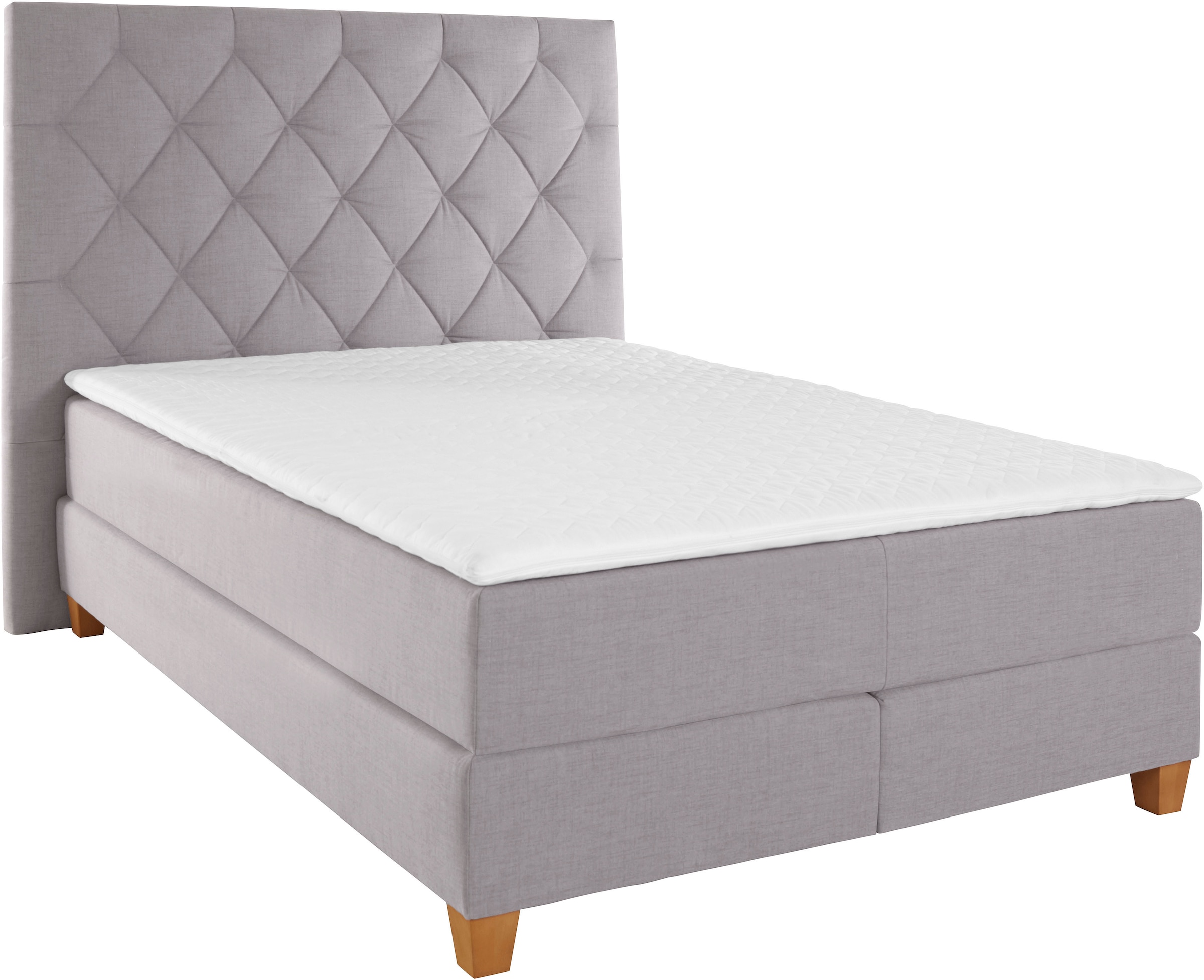 Home affaire Boxspringbett »Harmones hoch« in 3 Breiten, Härtegrad auch im Mix mit je 1 Matratze in H2 und H3