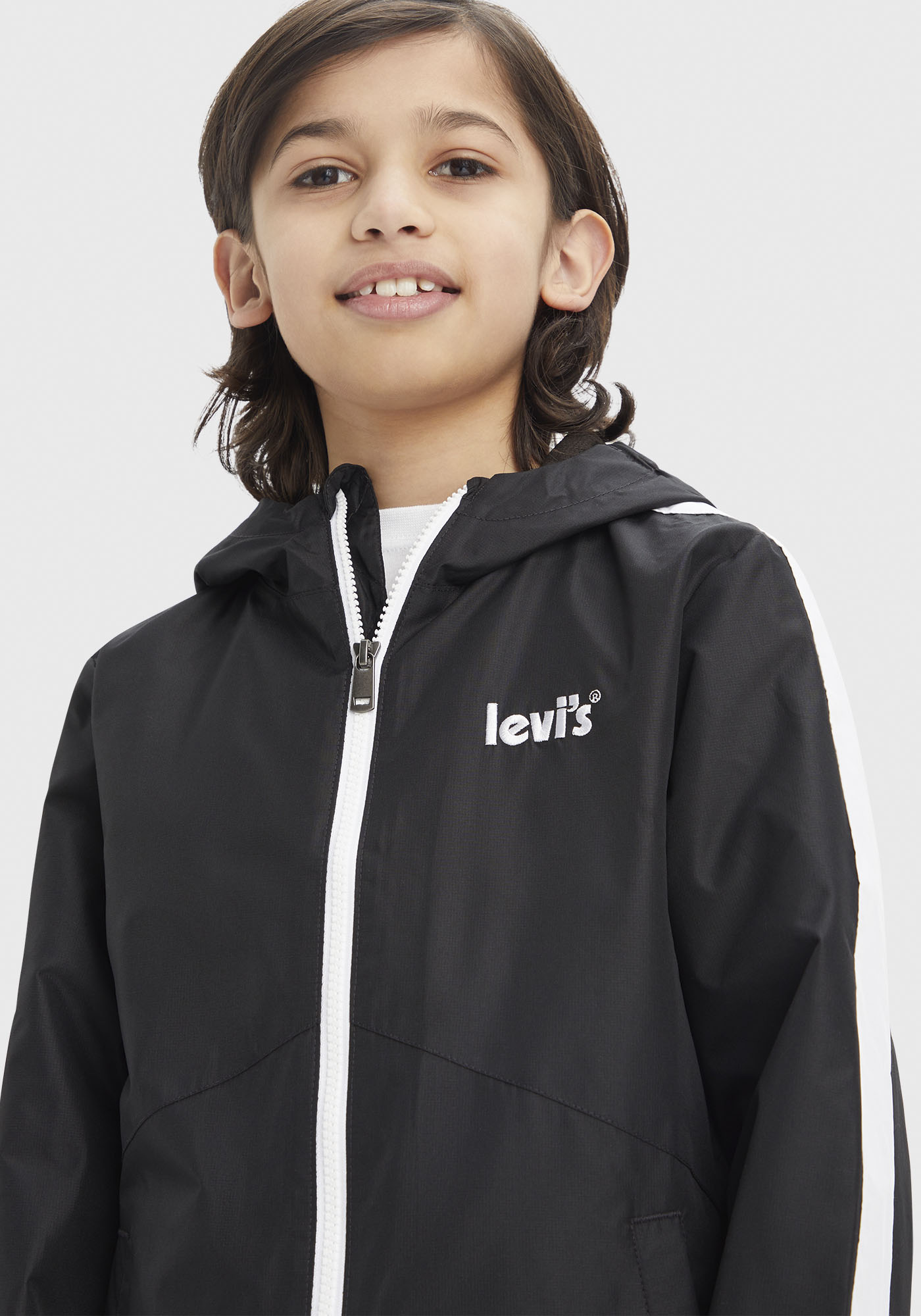 Levi's Kids Windbreaker »LVB CORE WINDBREAKER« mit Kapuze mit Logo Print for BOYS in schwarz, Größe 10 (140)