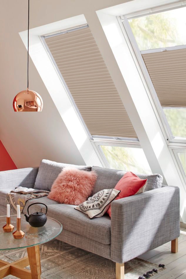 sunlines Dachfensterplissee »StartUp Style Honeycomb VD«, abdunkelnd,  verspannt, mit Führungsschienen kaufen bei OTTO | Dachfensterplissees