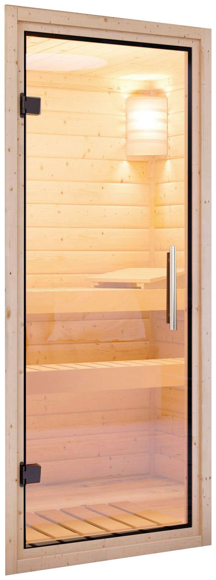 Karibu Sauna »Bedine« Set,  9 KW-Ofen mit externer Steuerung