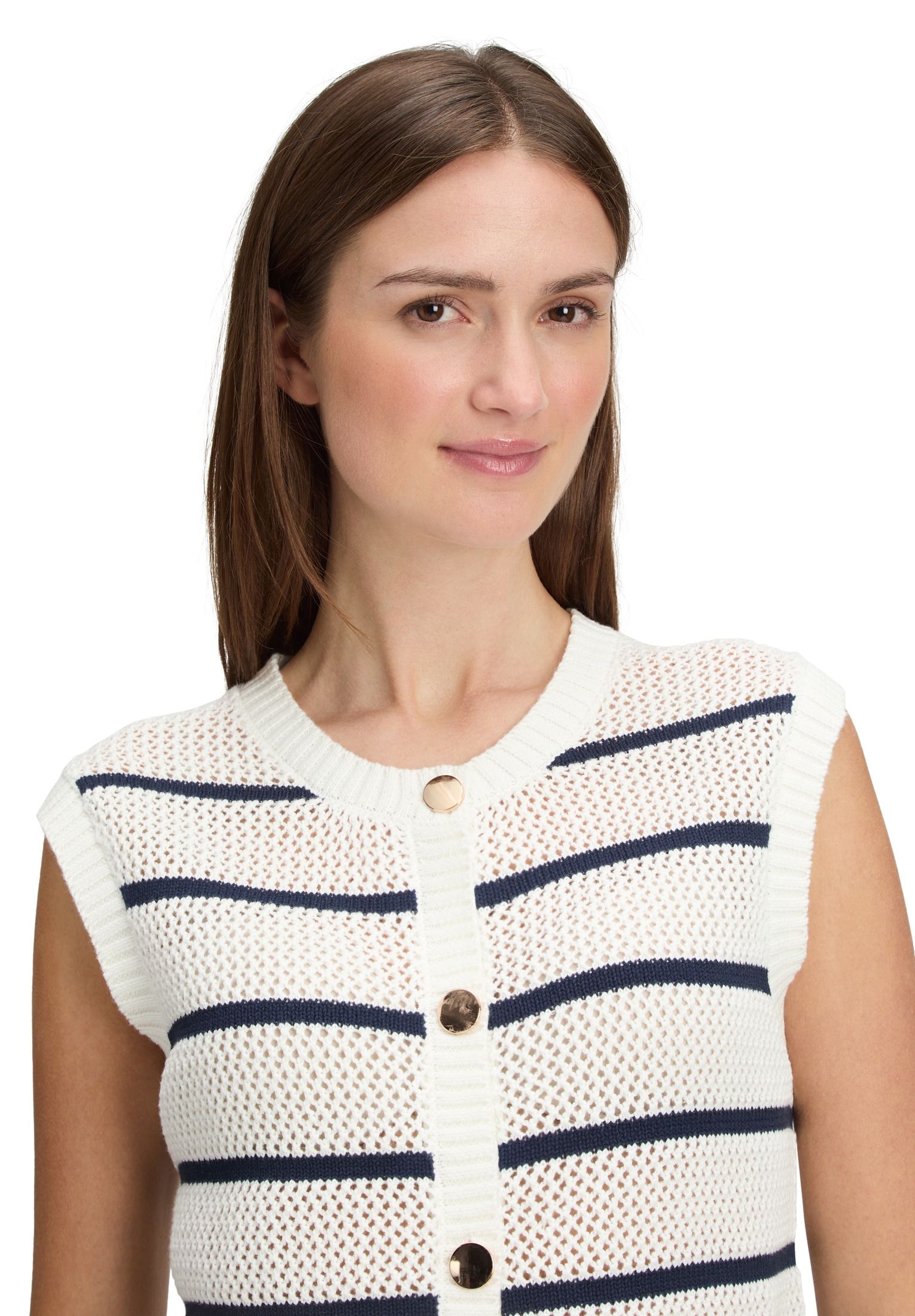 Betty&Co Strickjacke »Strickweste mit Lochmuster«