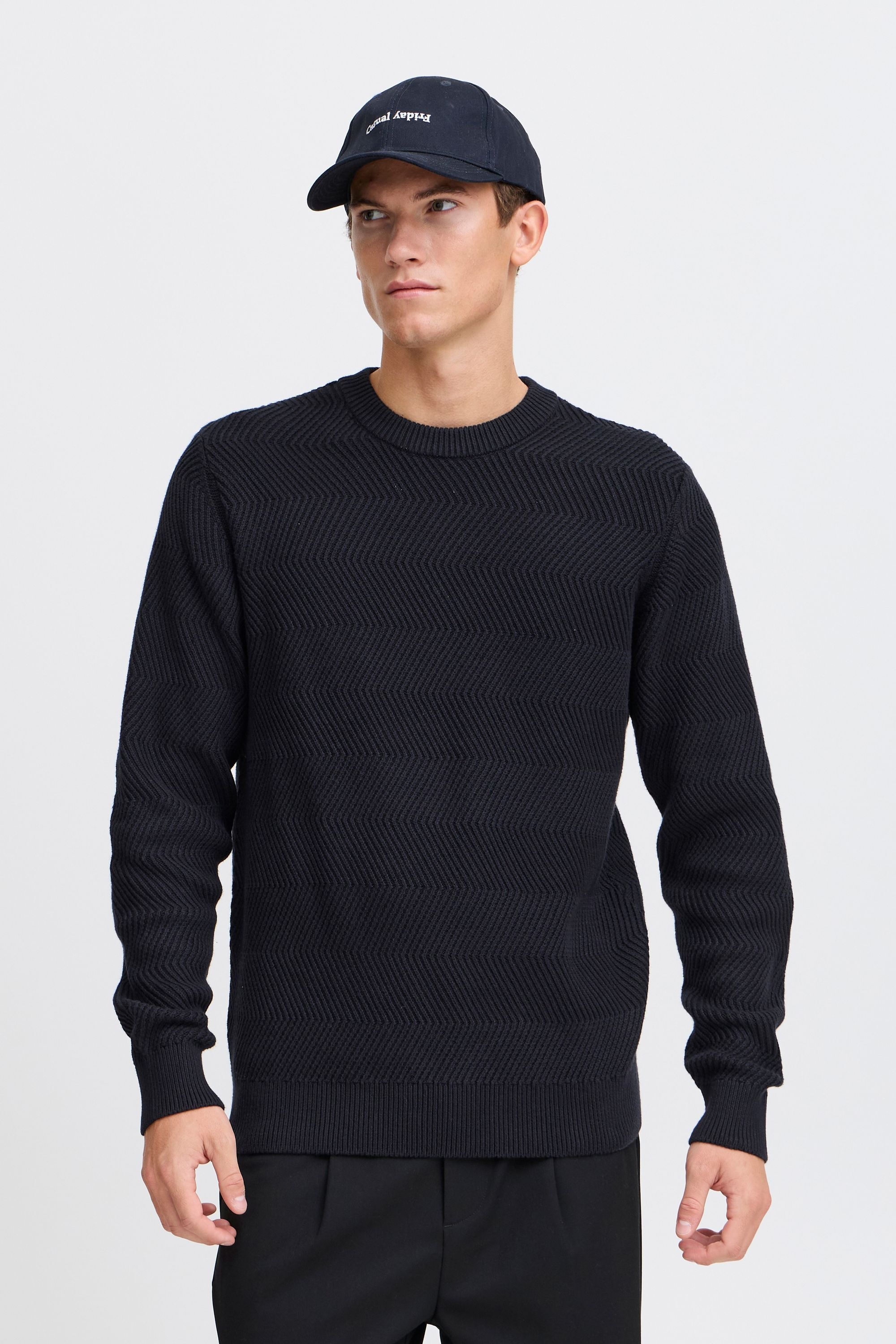 Casual Friday Strickpullover »Strickpullover CFKARL structured crew neck knit«