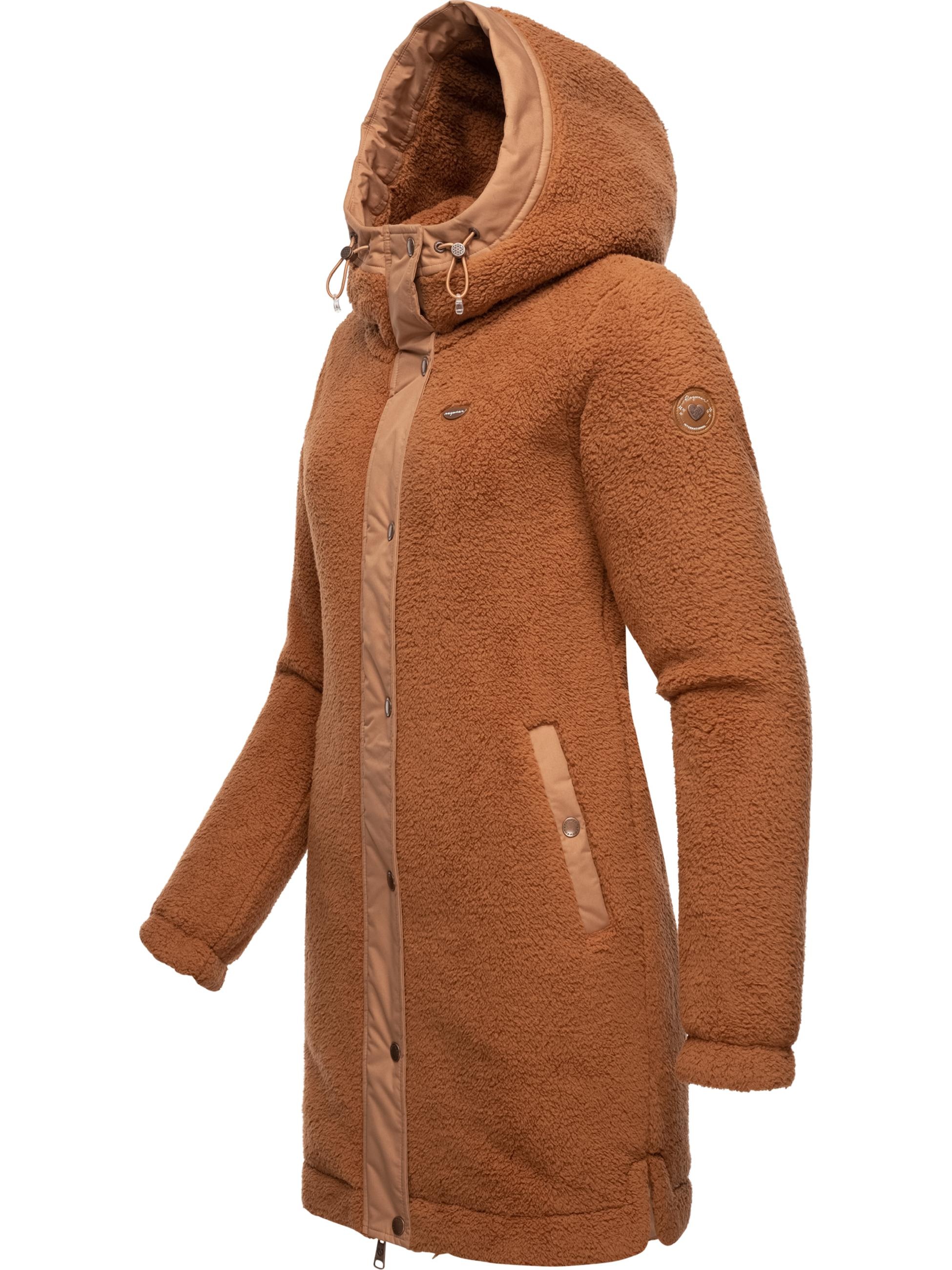 Ragwear Outdoorjacke »Übergangsjacke Cousy«, mit Kapuze, flauschige Übergangsjacke mit Teddyfell und Kapuze