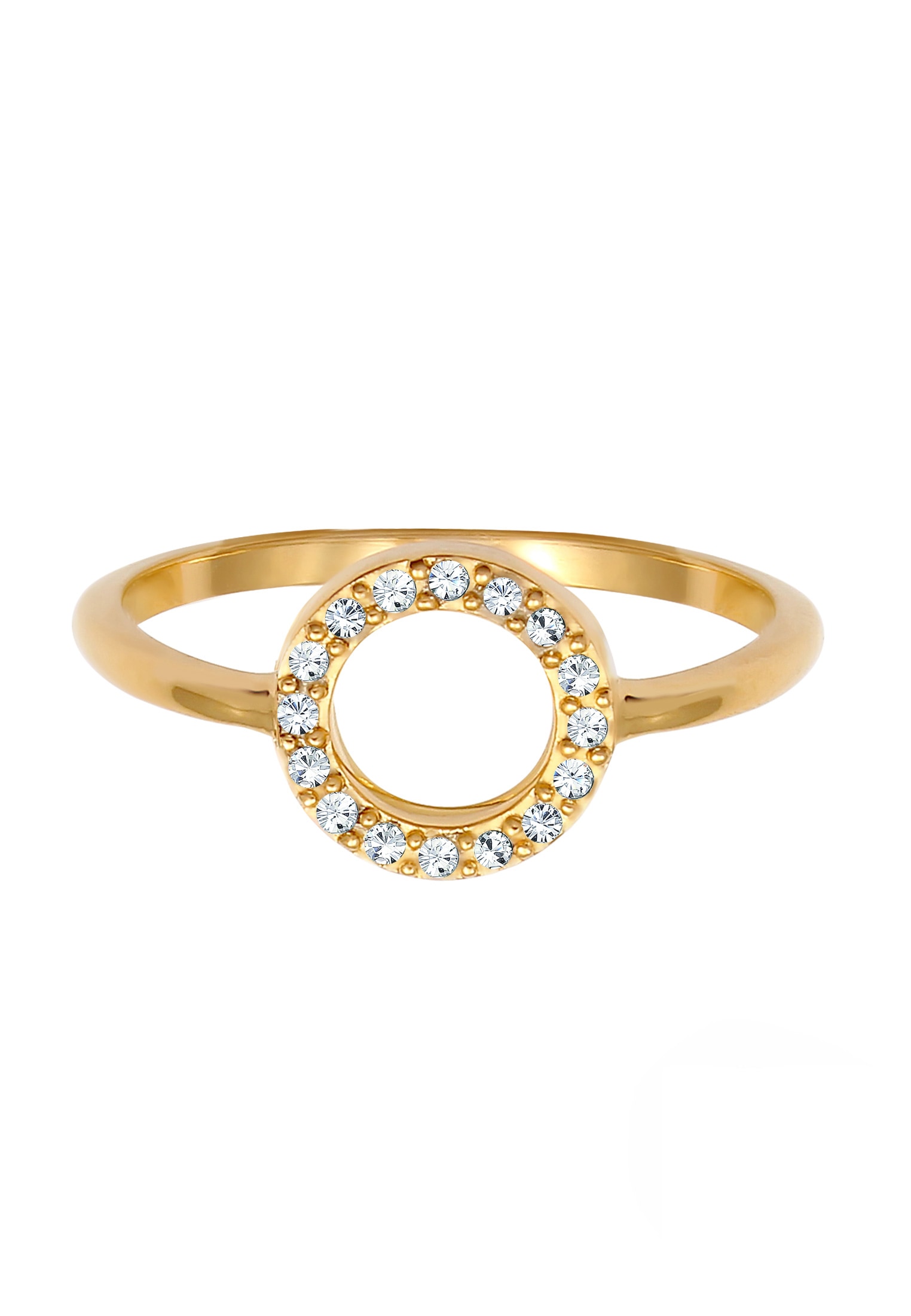 Elli Fingerring »Ring Kreis Rund Kristalle 925 Silber«