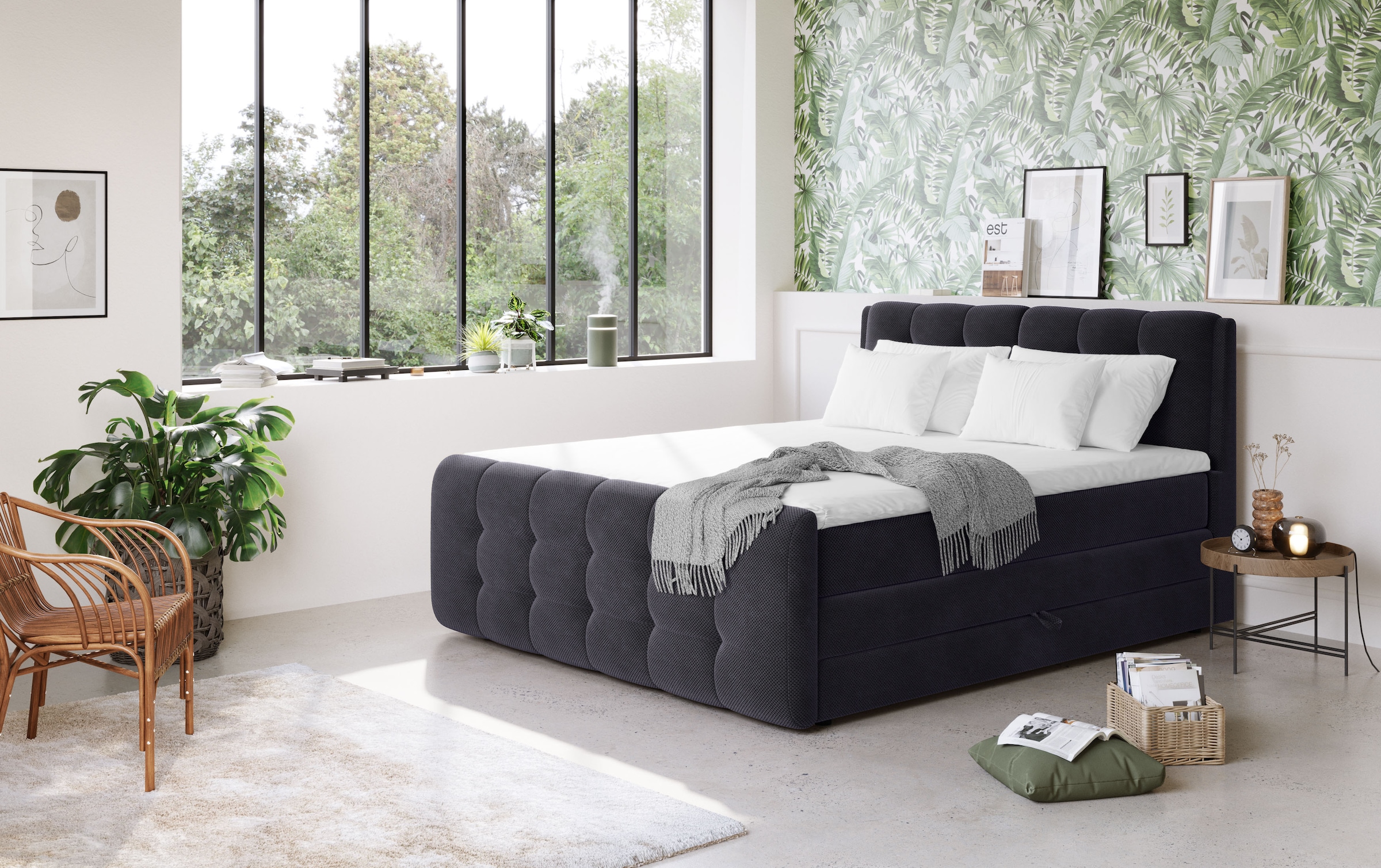 COTTA Boxspringbett »Fort mit Bettkasten, inkl. Topper«, erhältlich in verschiedenen Breiten (160cm, 180cm & 200cm)