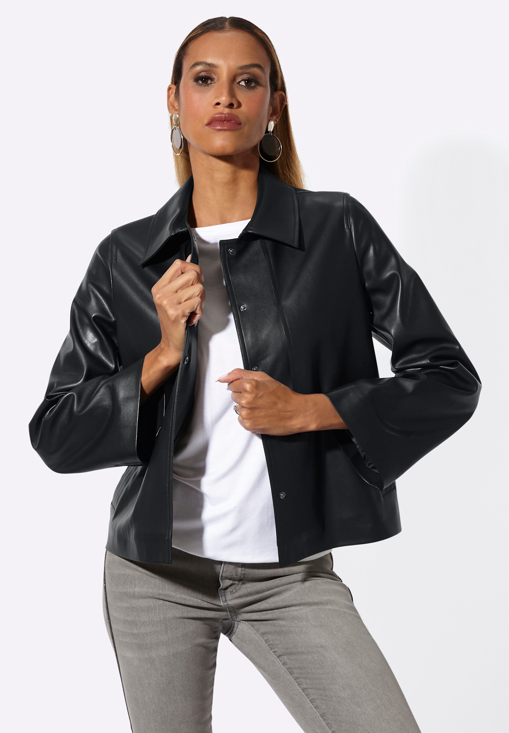 creation L Shirtjacke »Indoor-Jacke Shirtjacke im beliebten Lagen-Look«