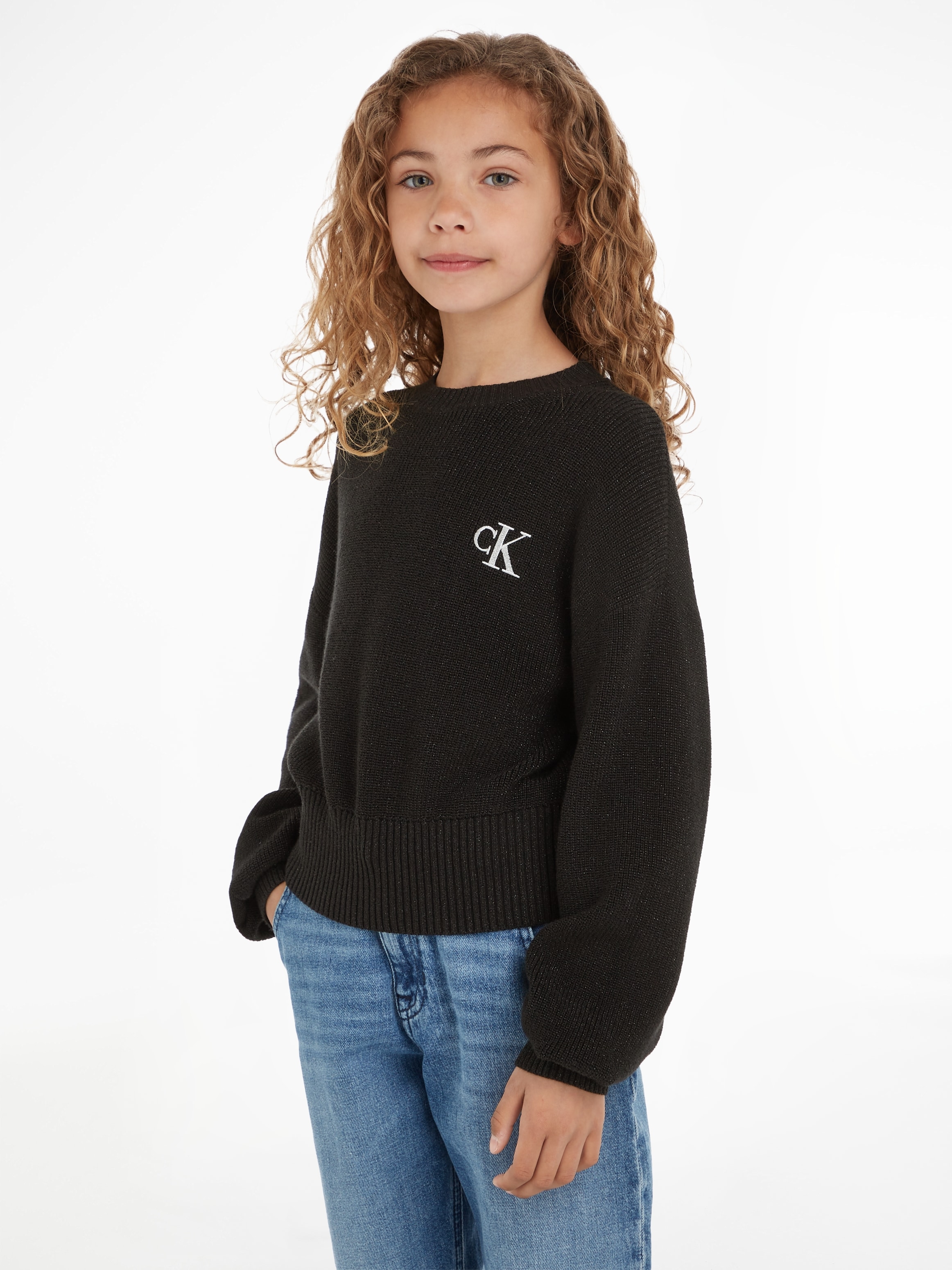 Calvin Klein Jeans Rundhalspullover »FESTIVE LUREX SWEATER«, für Kinder bis  16 Jahre online bei OTTO