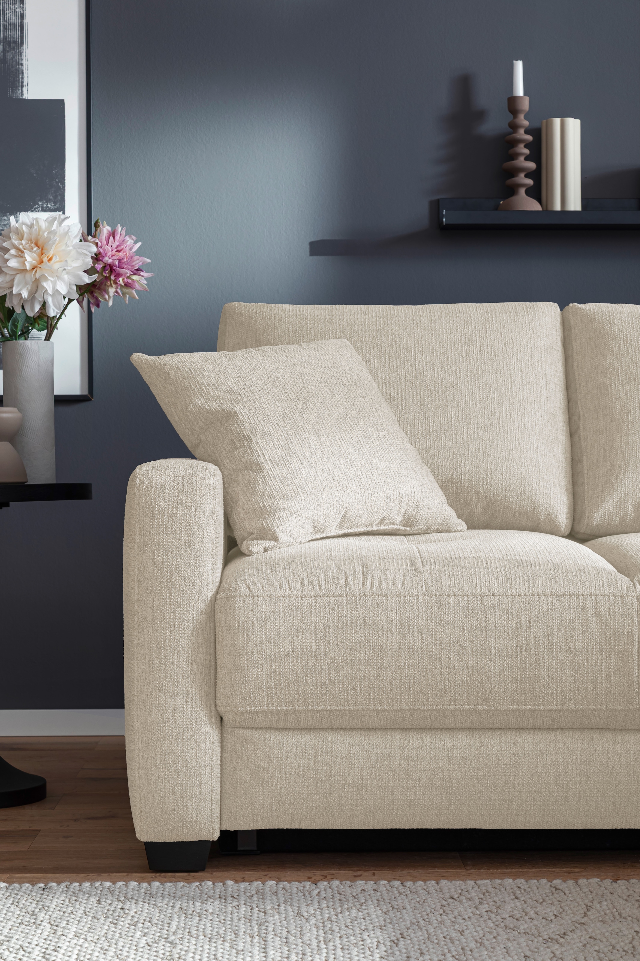 Mr. Couch Ecksofa »Pierre, L-Form mit Taschenfederkern« mit DuraSpring-Taschenfederkern bis 140 kg belastbar