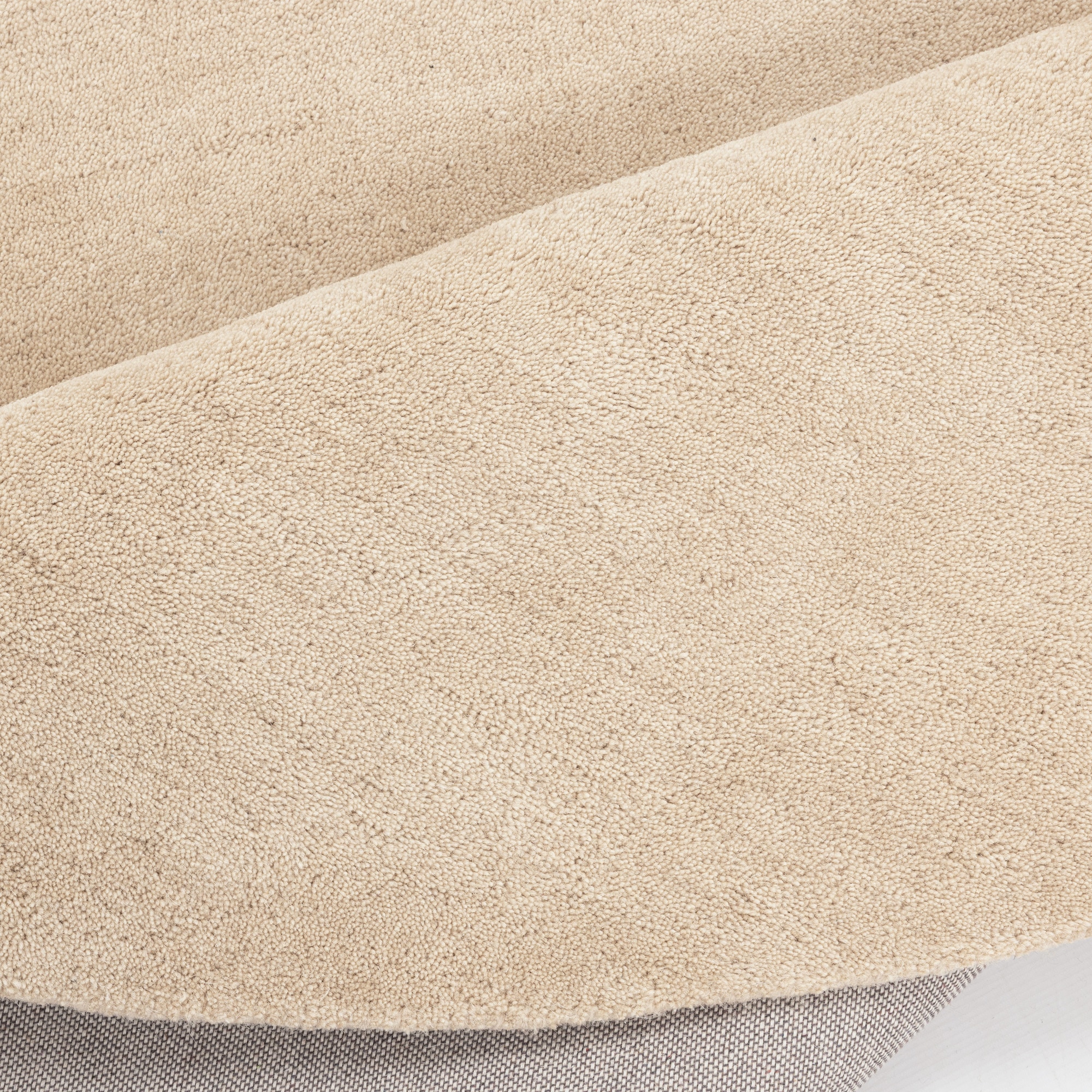 my home Wollteppich »Gabbo Natur, Handgefertigt, Teppich, reine Wolle, meliert« rund 14 mm Höhe besonders weich und dicht