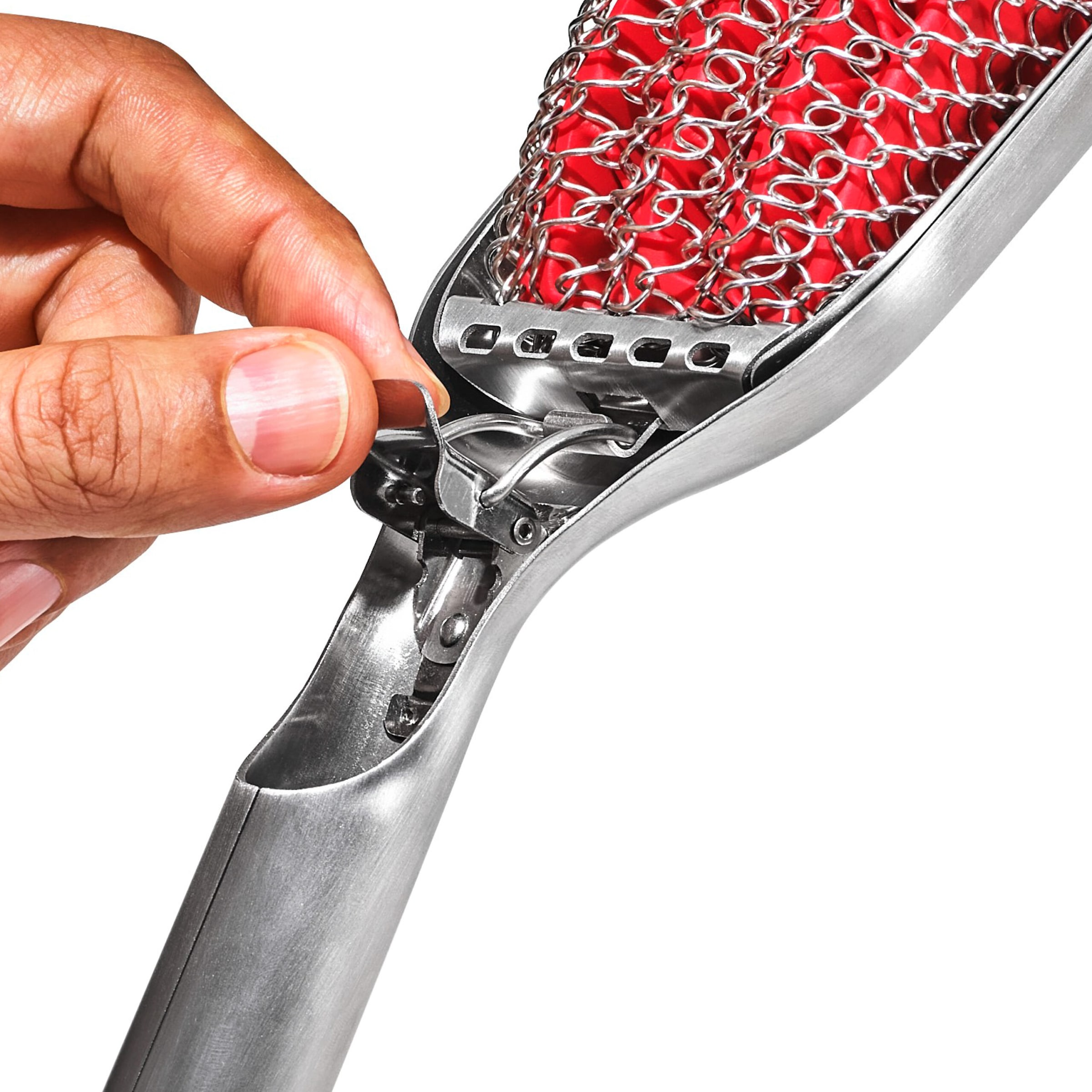 OXO Good Grips Grillbürste »Hot Clean«, aus Edelstahl, langlebige Edelstahlspulen mit flexiblem Silikon