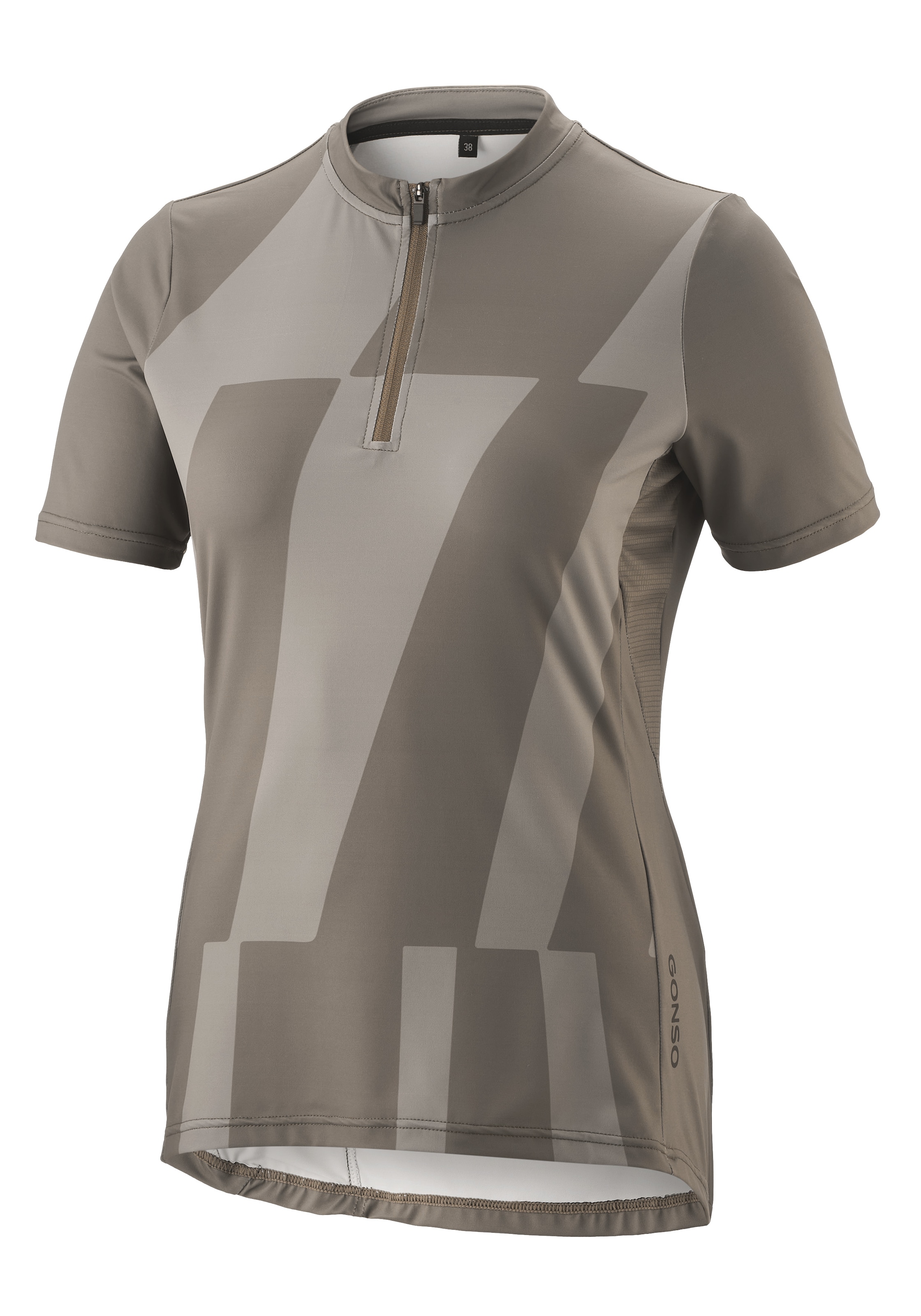 Gonso Radtrikot »Adventure Jersey Halfzip W«, Damen Fahrradtrikot kurzarm, Rückentasche mit RV, Quick-Dry, Slim Fit