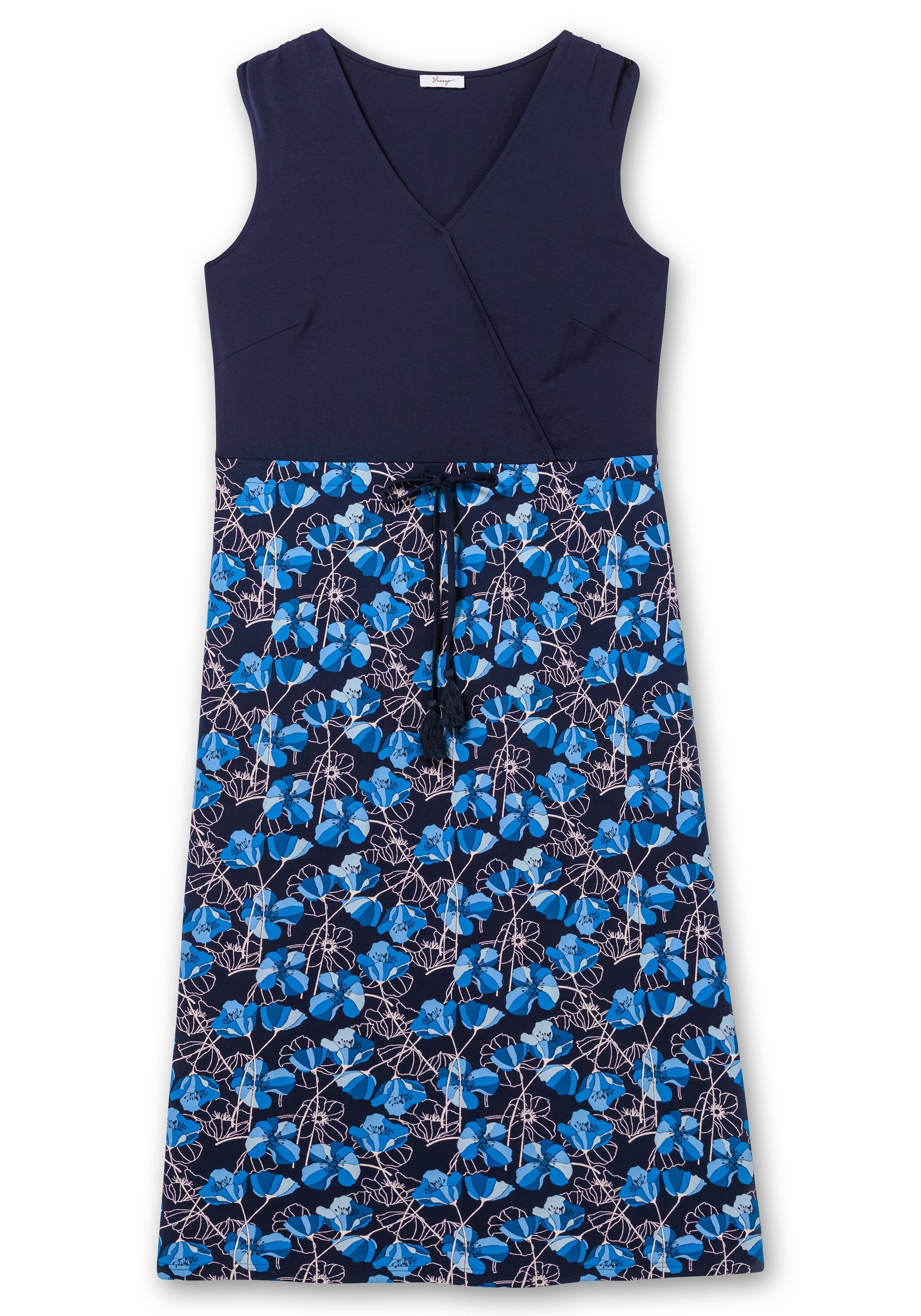 Sheego Maxikleid »Maxikleid in Wickeloptik«