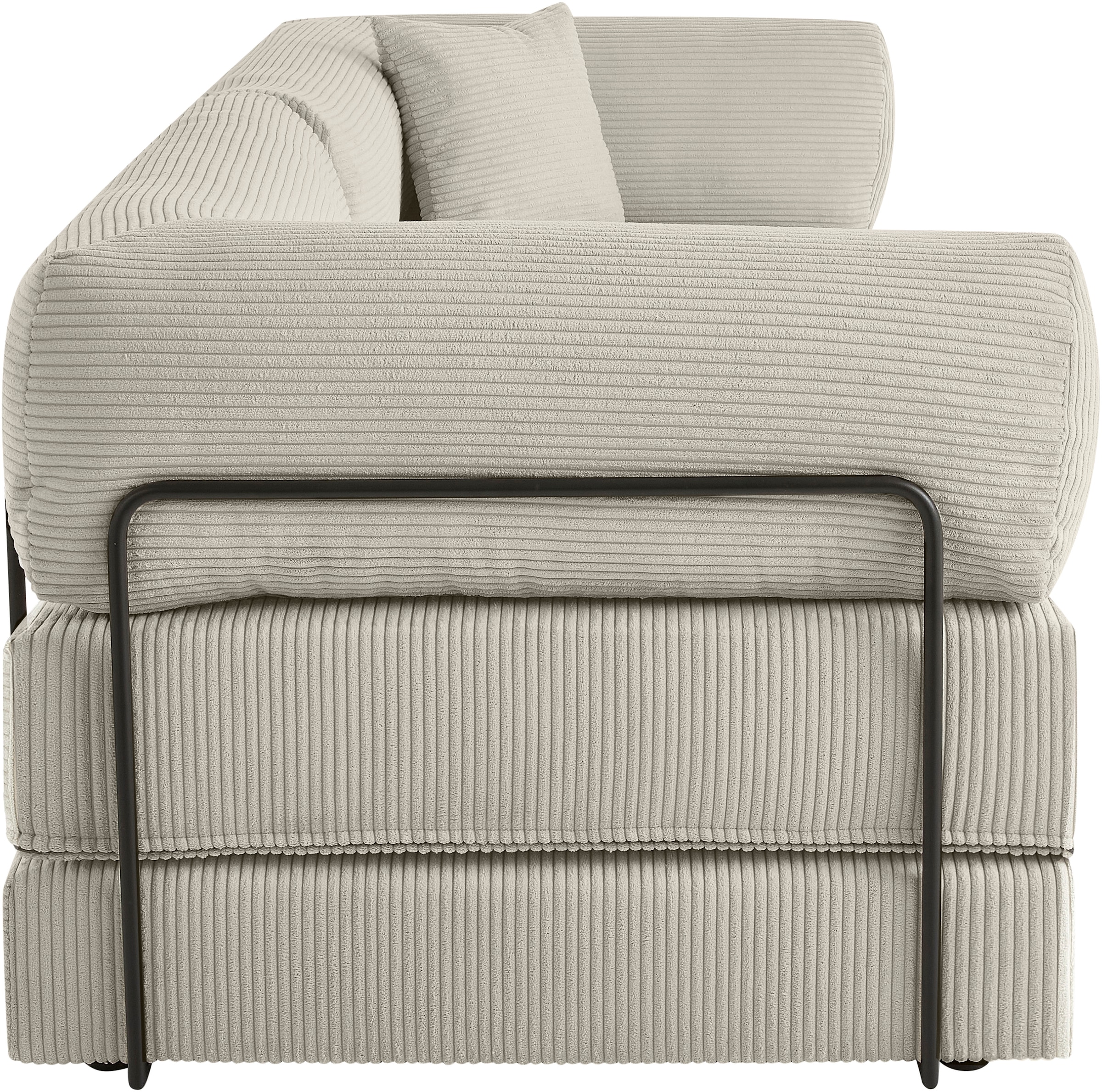 homsy by Ana Johnson Schlafsofa »Folda Dauerschläfer, B: 206 cm, Liegefl. 181x198 cm« mit Bett-/Schlaffunktion, inkl. 1x Zierkissen, Tonnentaschenfederkern