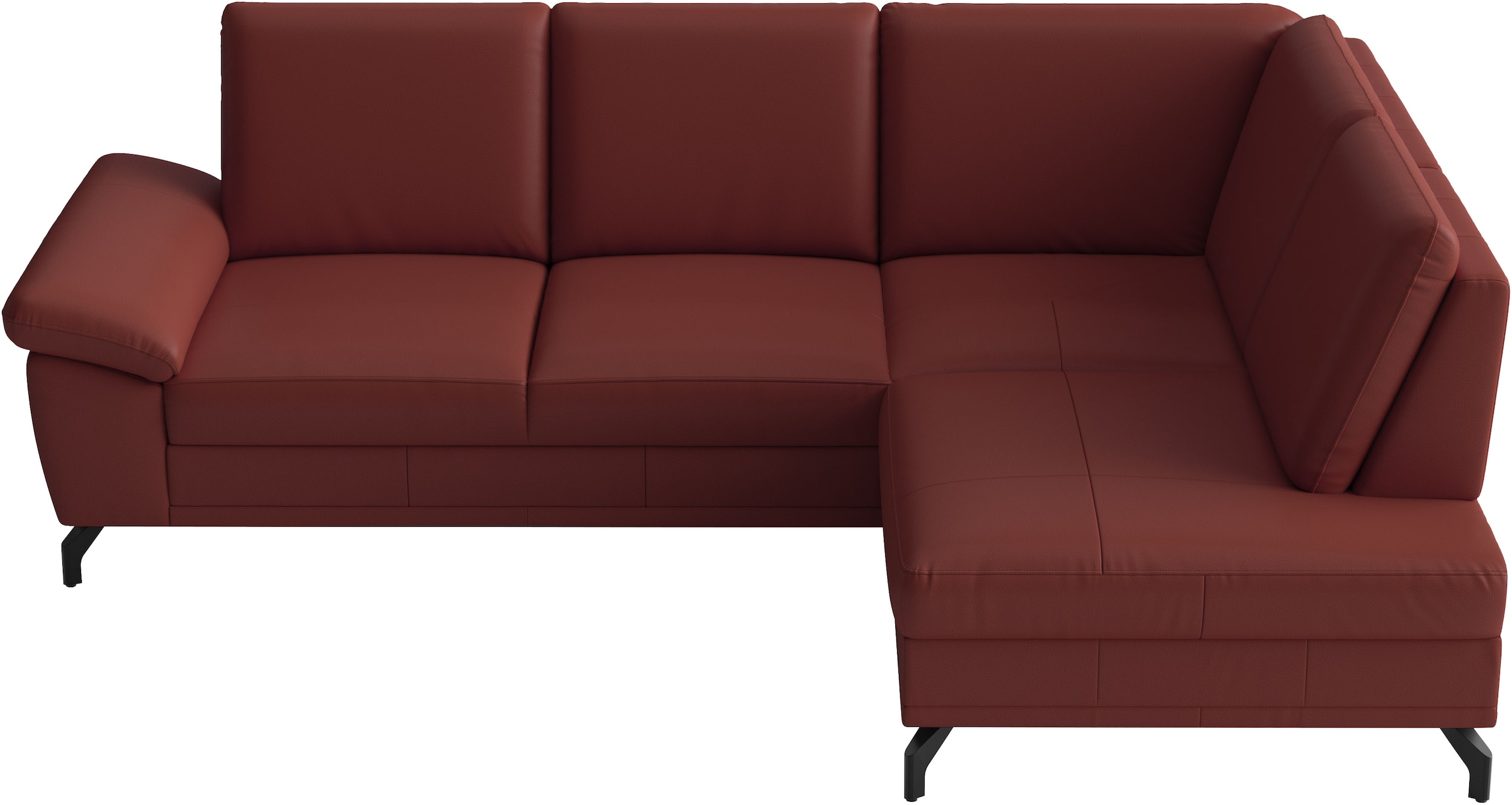 sit&more Ecksofa »Chelsea Leder L-Form, B:249 cm, inkl. Armteil- & Sitztiefenverstellung« optional mit Schlaffunktion und Bettkasten