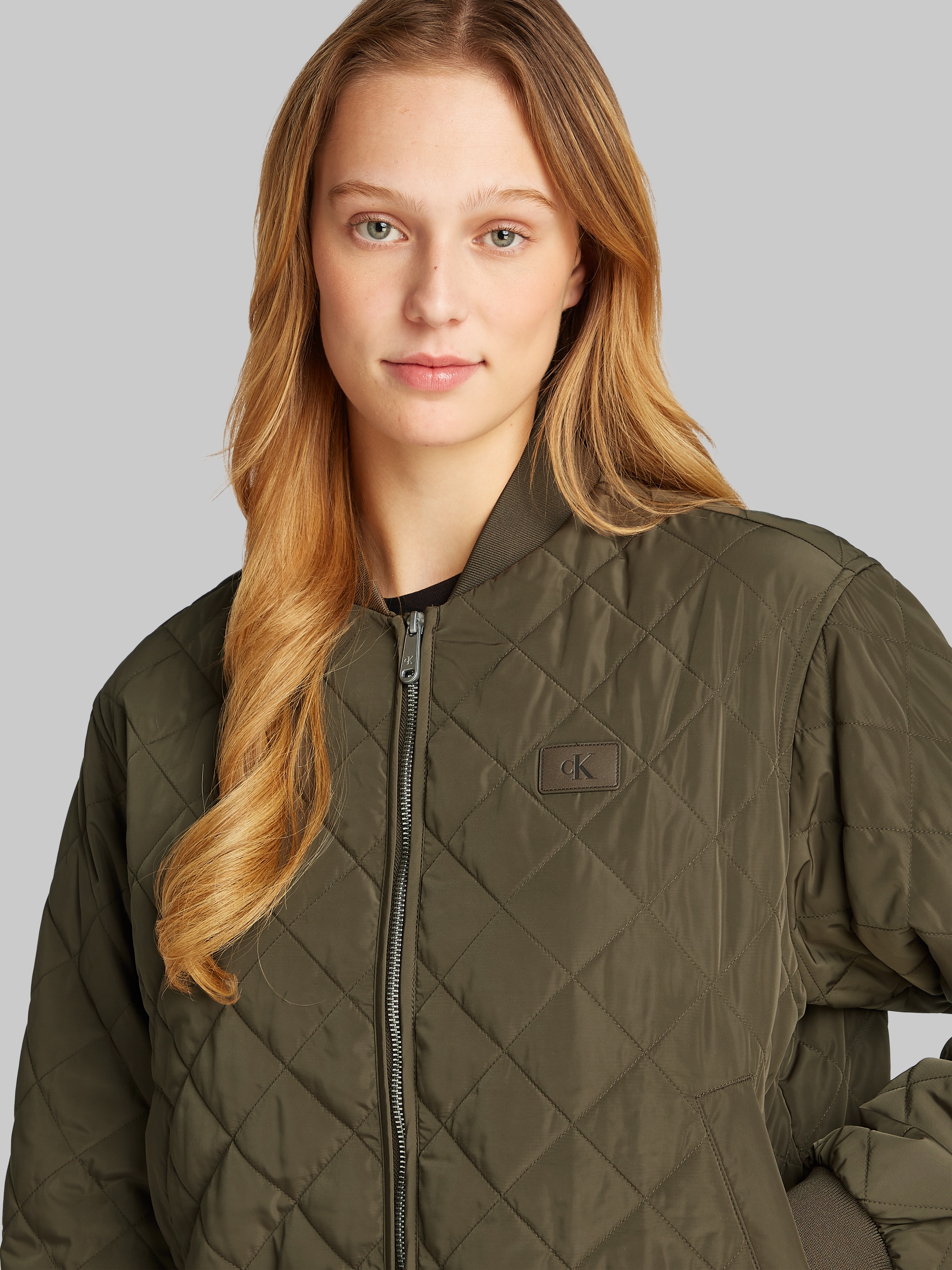 Calvin Klein Jeans Bomberjacke »LW QUILTED JACKET«, mit Logodruck, mit Steppmuster