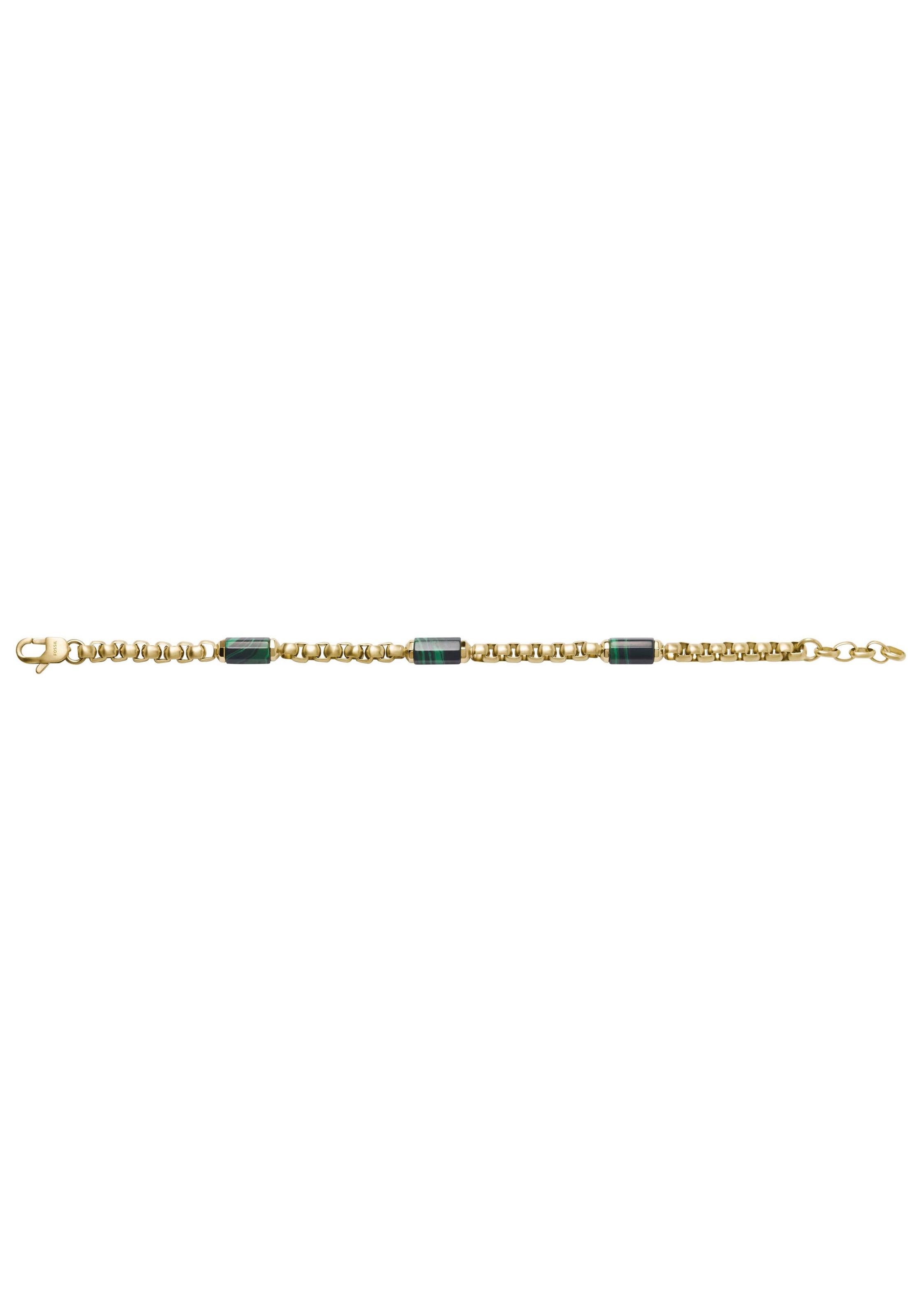 Fossil Armband »Schmuck Geschenk Edelstahl Armschmuck ALL STACKED UP«, mit Malachit oder Tigerauge