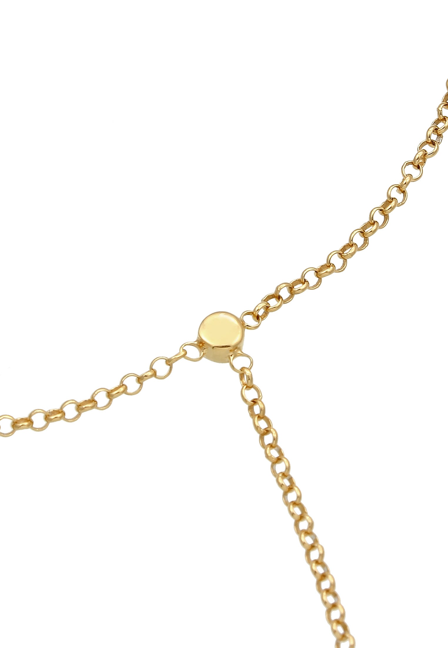 Elli Armkette »Armband Handchain mit Glas Kristalle Weiß 925 Sterling Silber«