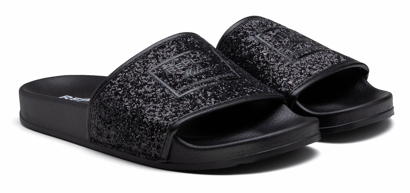 Replay Badepantolette »UP W SHINY«, mit Glitter