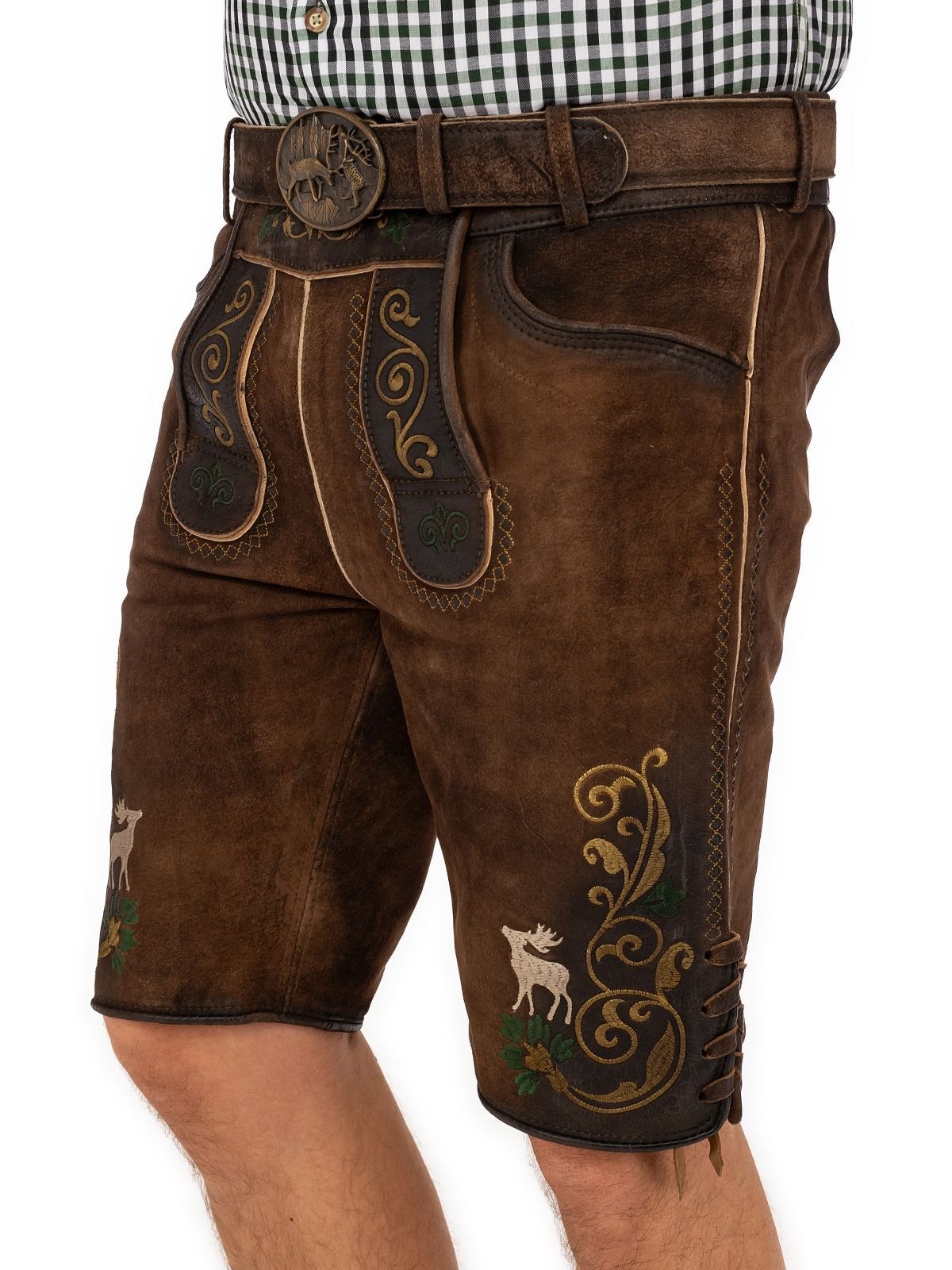 Gwandler Lederhose »Lederhose XAVER-gespeckt«