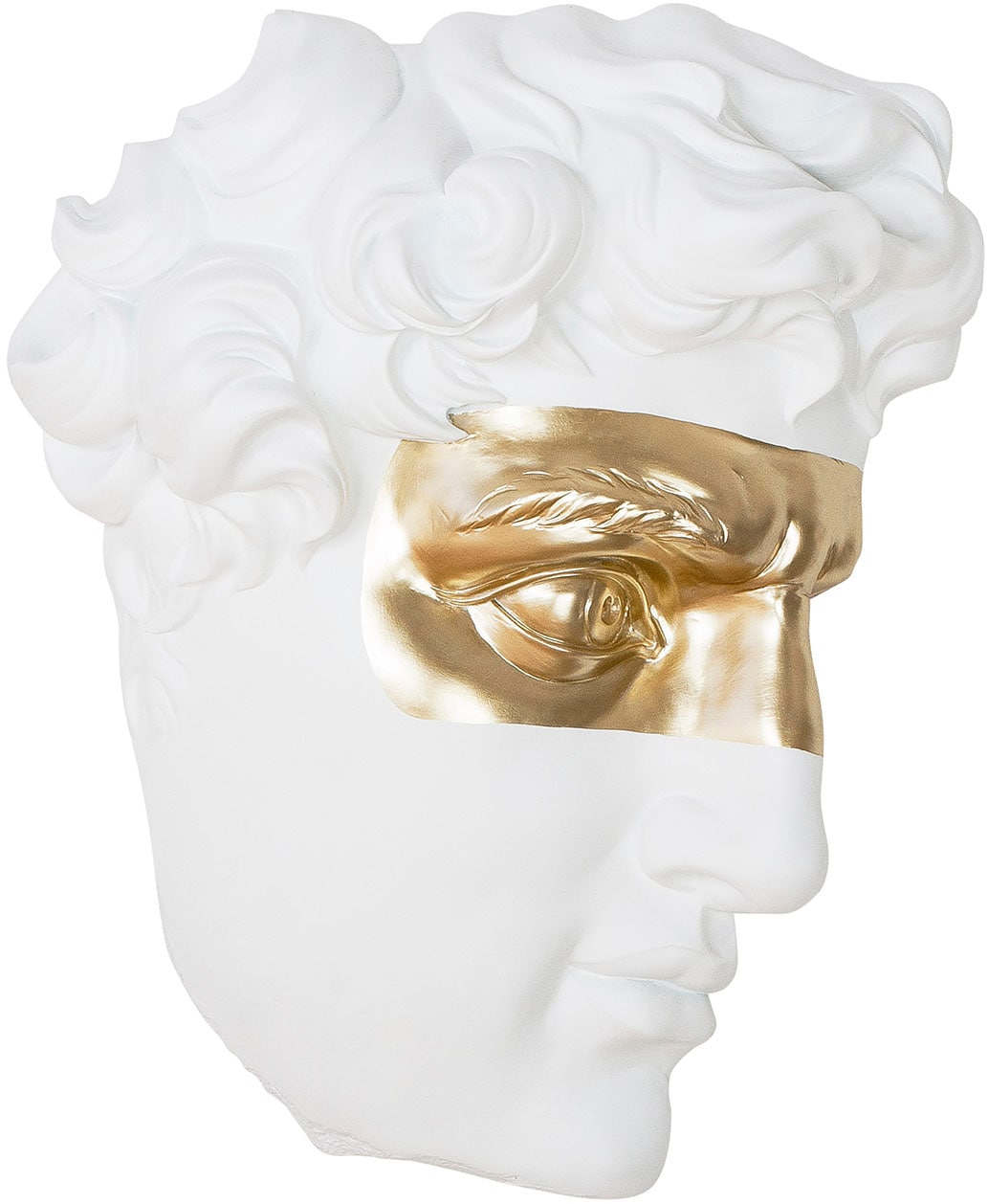 Casablanca By Gilde Dekoobjekt »Wandobjekt Mann Modern David weiß H. 50,5 cm« in weiß, Größe B/H/T: 39 cm x 50,5 cm x 14 cm