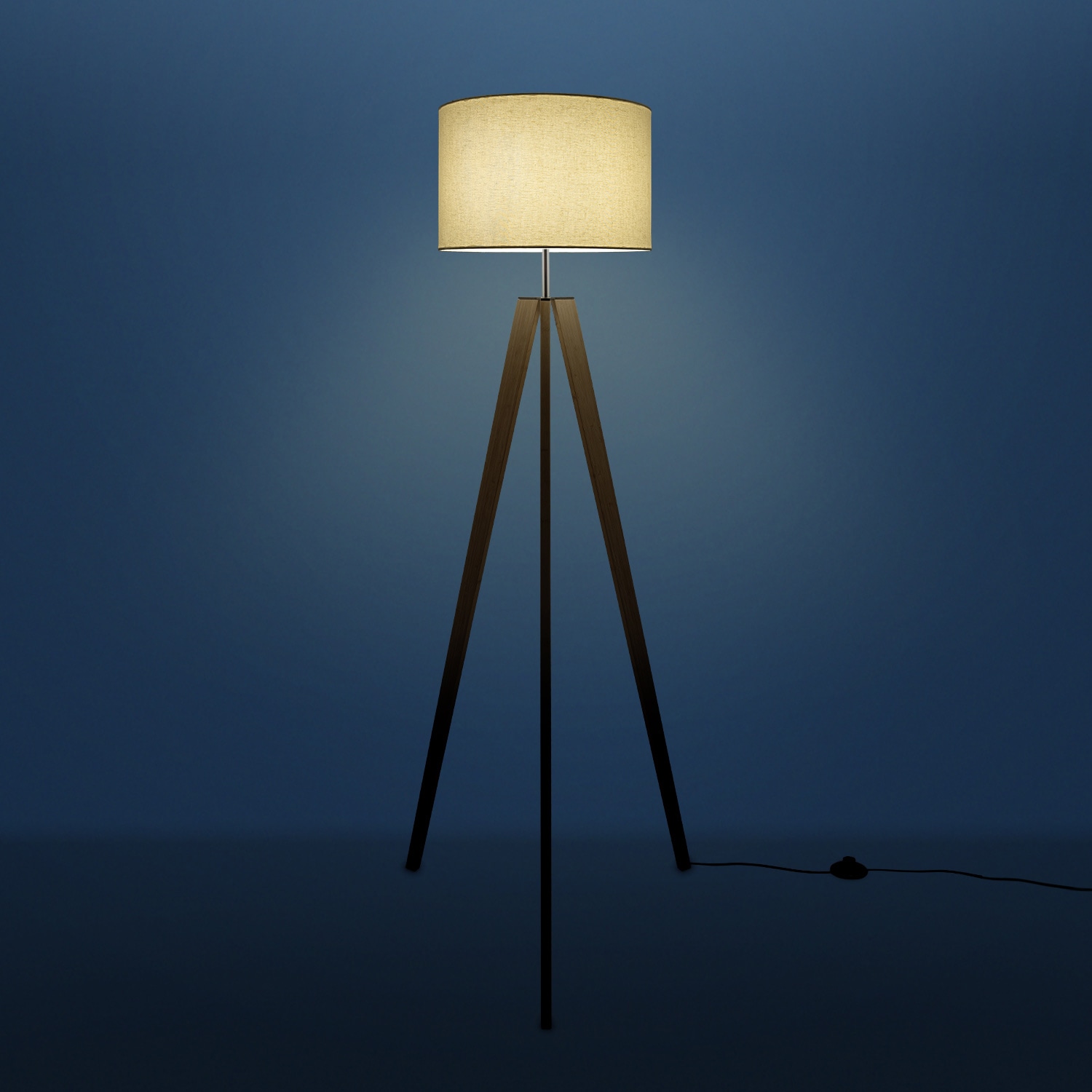 Stehlampe Shop LED Stehlampe Home Lampe E27 Skandinavischer »Canvas OTTO Paco Online Color«, uni flammig-flammig, Fuß 1 Stil Vintage im Wohnzimmer