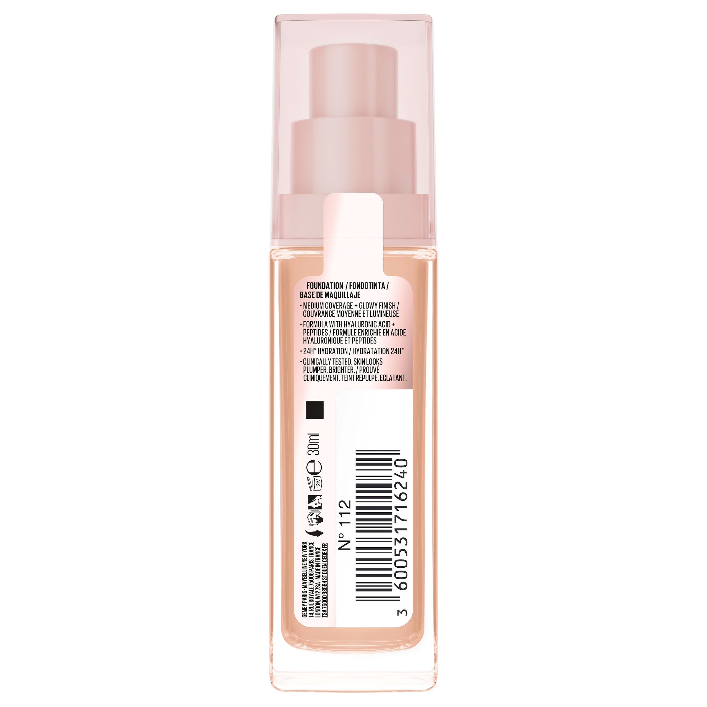 MAYBELLINE NEW YORK Foundation »LIFTER PLUMP AND GLOW FOUNDATION« verleiht sofort einen strahlenden Glow