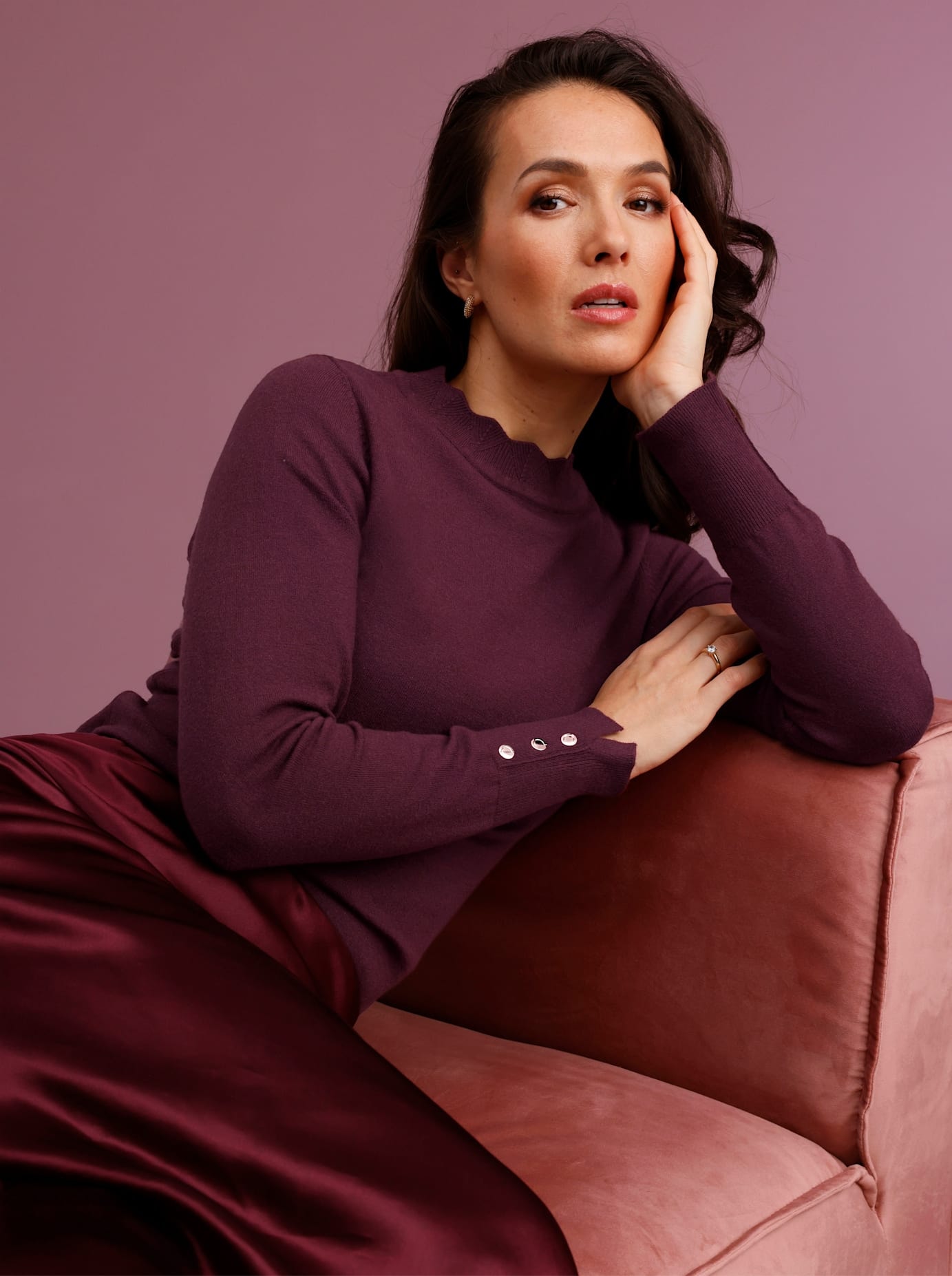 CREATION L PREMIUM Stehkragenpullover »Modal-Mix-Pullover«