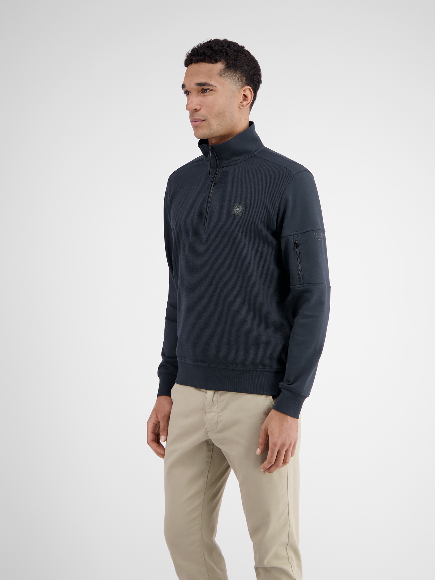 LERROS Sweatshirt »LERROS Herren Sweatshirt mit Troyerkragen«