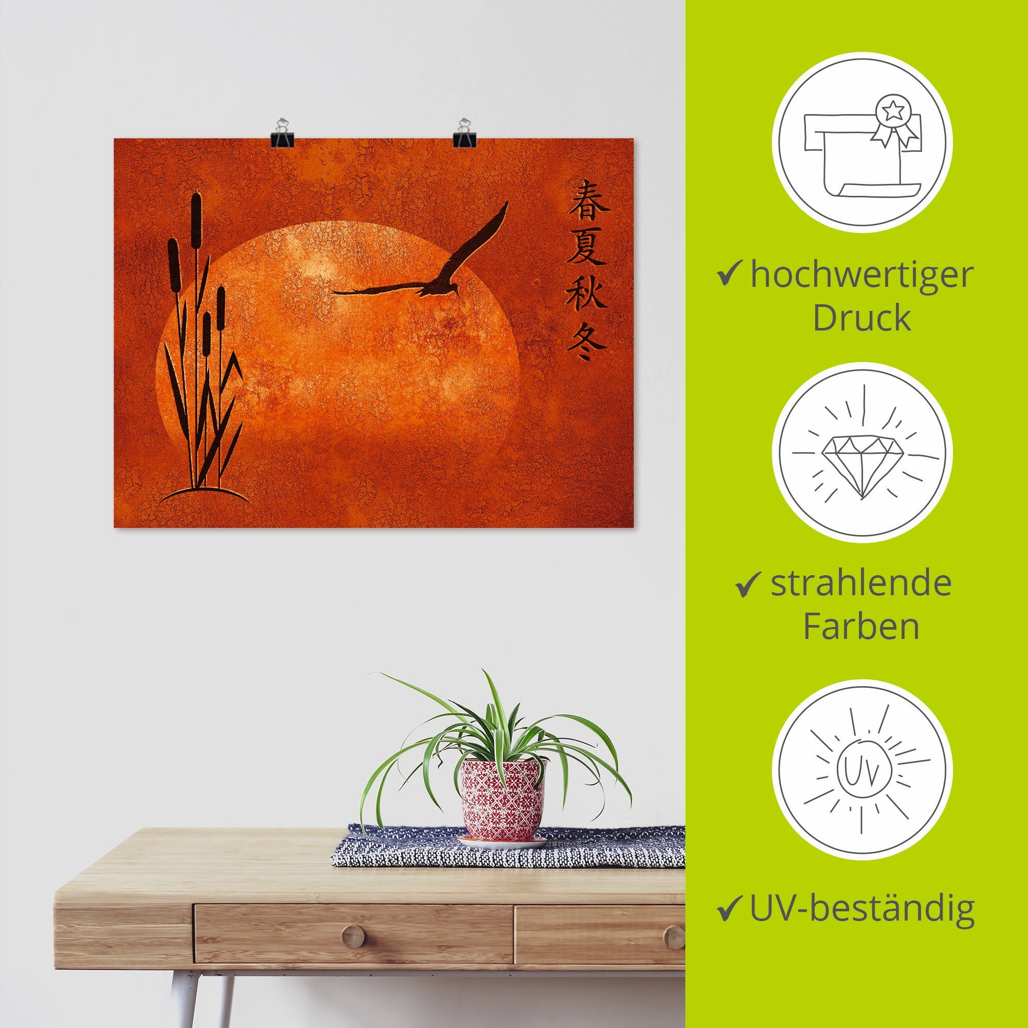 Artland Wandbild »Asiatische Jahreszeiten«, Zen, (1 St.), als Poster, Wandaufkleber in verschied. Größen