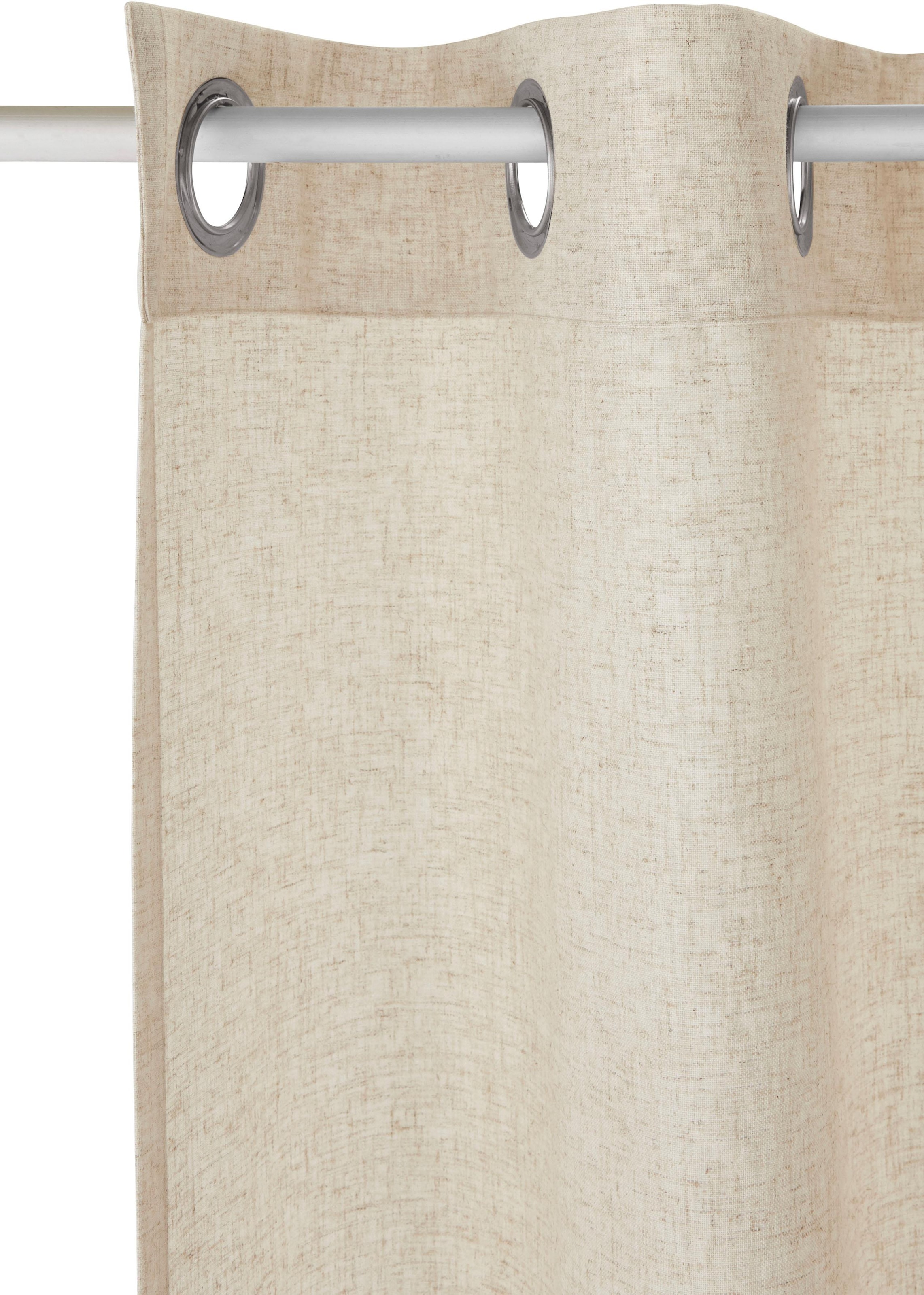 my home Gardine »Rudy«, (1 St.), Halbtransparent, Leinenlook, Polyester, Längsstreifen