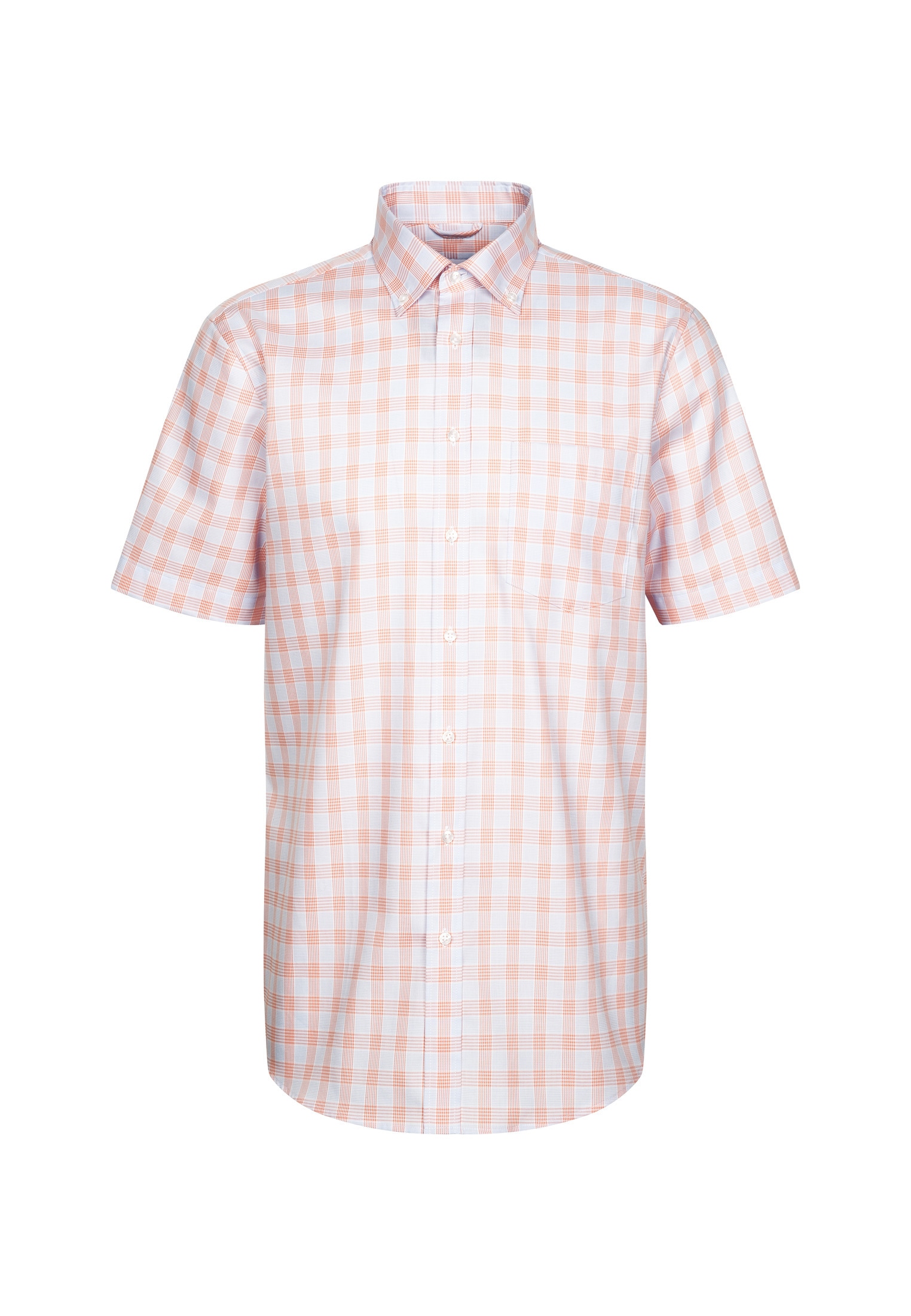 seidensticker Businesshemd »Regular«, Regular Kurzarm Button-Down-Kragen Karo