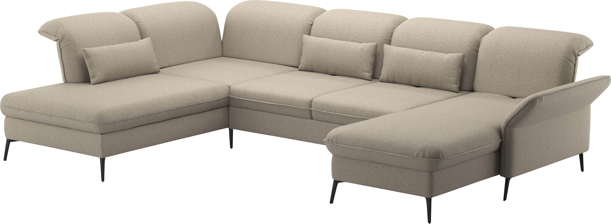 sit&more Wohnlandschaft »Emely, inkl. Sitztiefenverstellung« wahlweise mit Bettfunktion,Bettkasten,Kopf- & Armteilverstellung