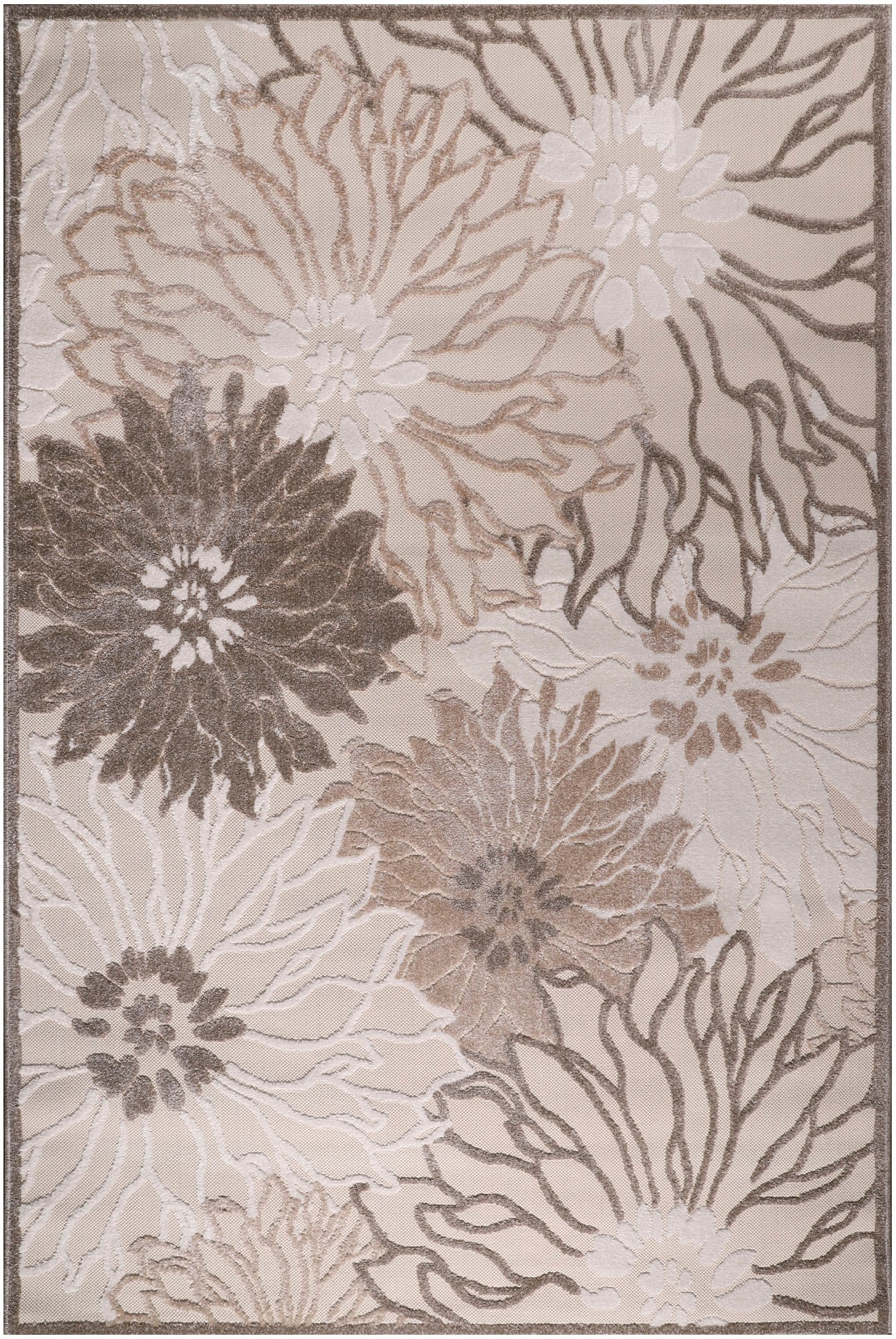 Sanat Teppich »Floral 2 Outdoor«, rechteckig, 6 mm Höhe, In- und Outdoor geeignet, Blumen, Balkon, Terrasse, Außenbereich