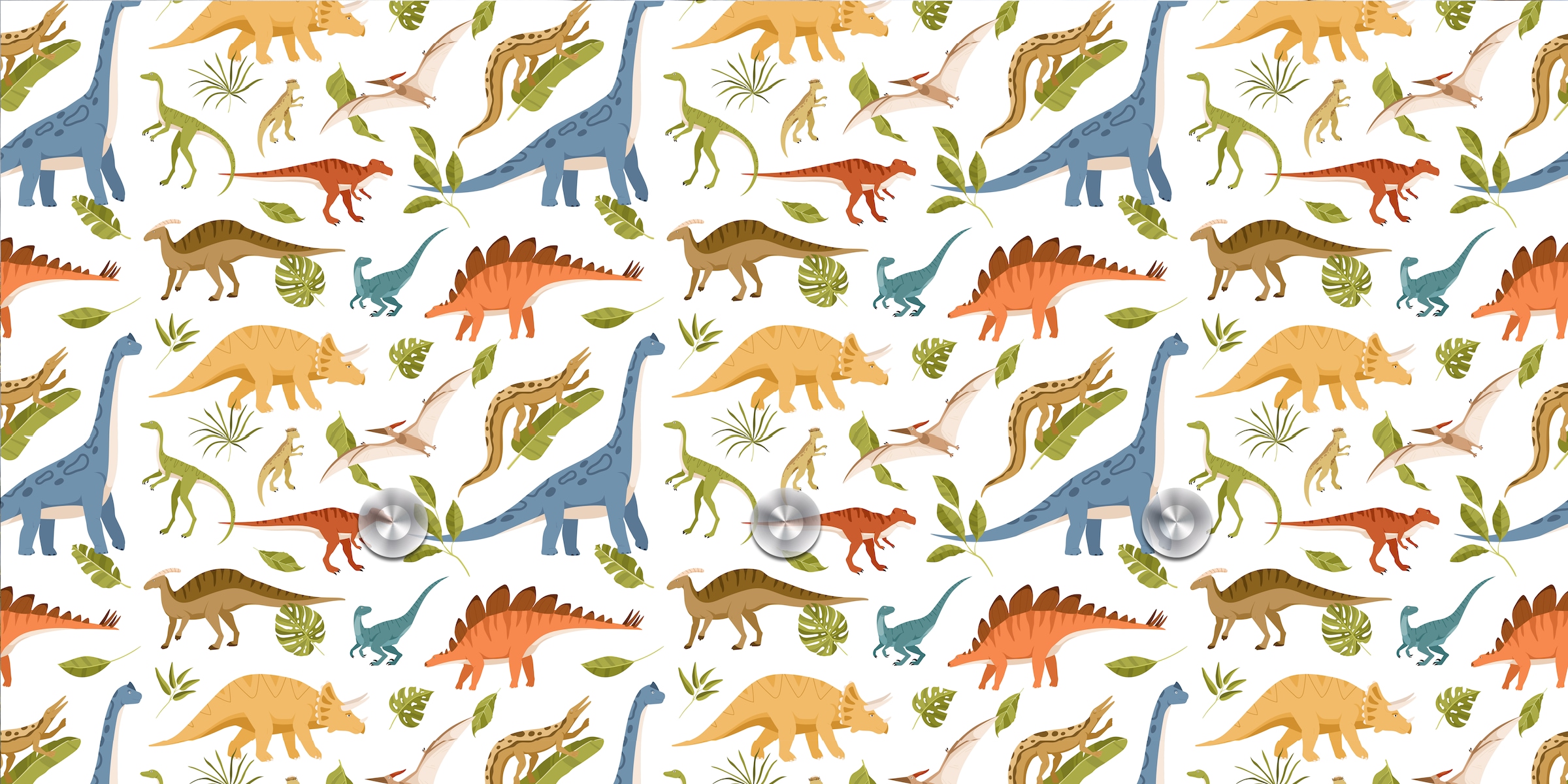 queence Garderobenleiste »Dino, Dinosaurier«, (1 St.), inkl. 3 Edelstahlhaken und Aufhängung