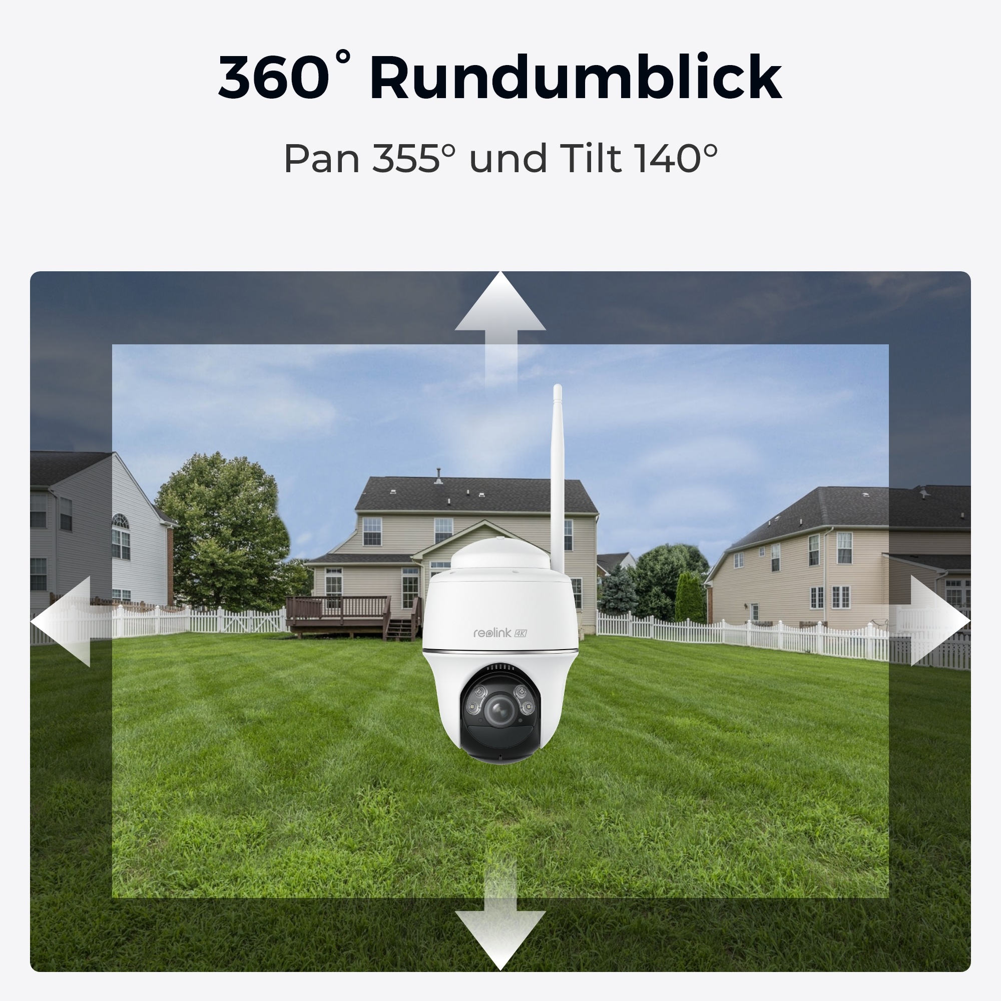 Reolink Überwachungskamera »Argus Series B440«, Außenbereich-Innenbereich, 4K, Pan&Tilt