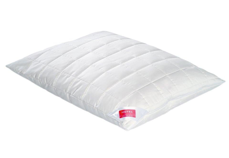 Hefel Kopfkissen »Wellness Zirbe« Füllung: 100% Wollnoppen aus reiner Schurwolle und Zirbenflocken 1 Stk. tlg. in weiß, Größe B/H/L: 40 cm x 60 cm